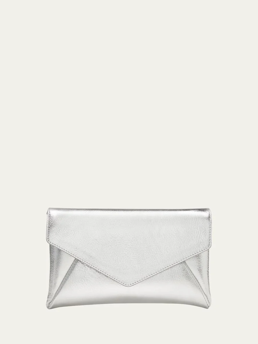 Mini Envelope Metallic Leather Clutch Bag - 1