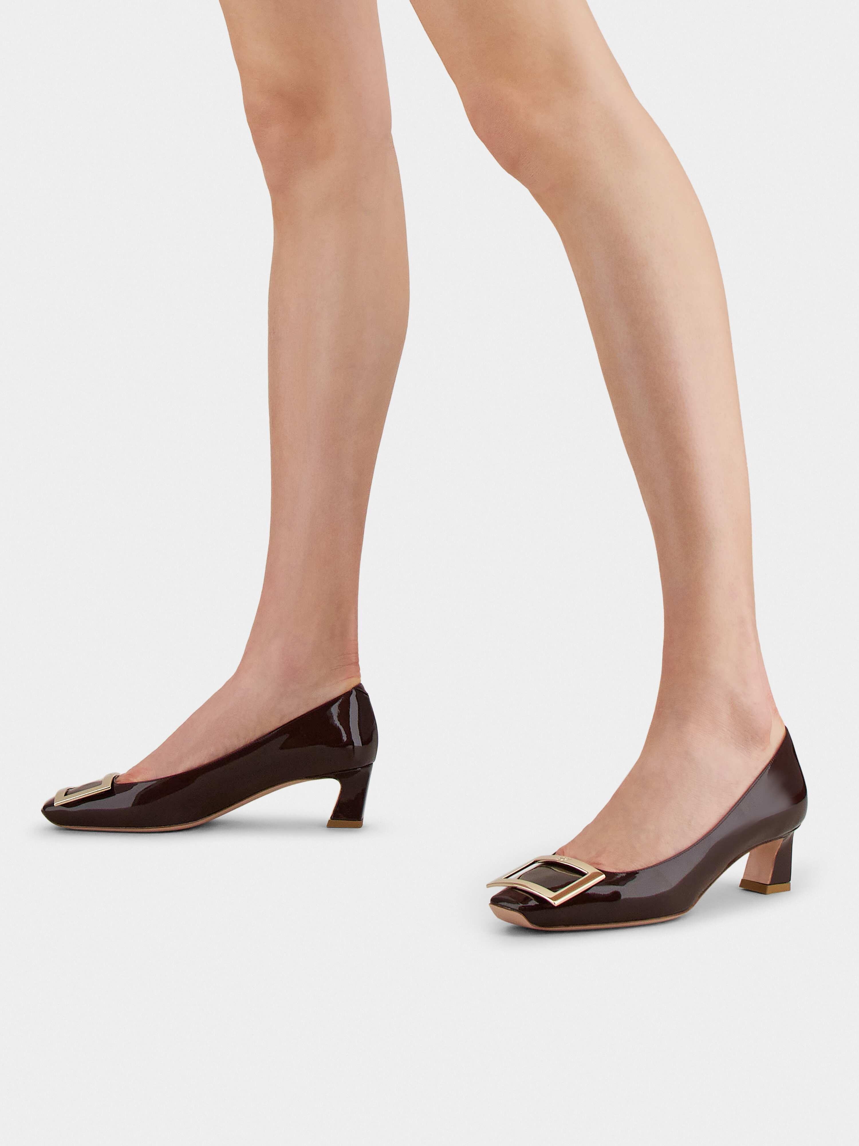 Trompette Metal Buckle Pumps in Patent Leather - 8