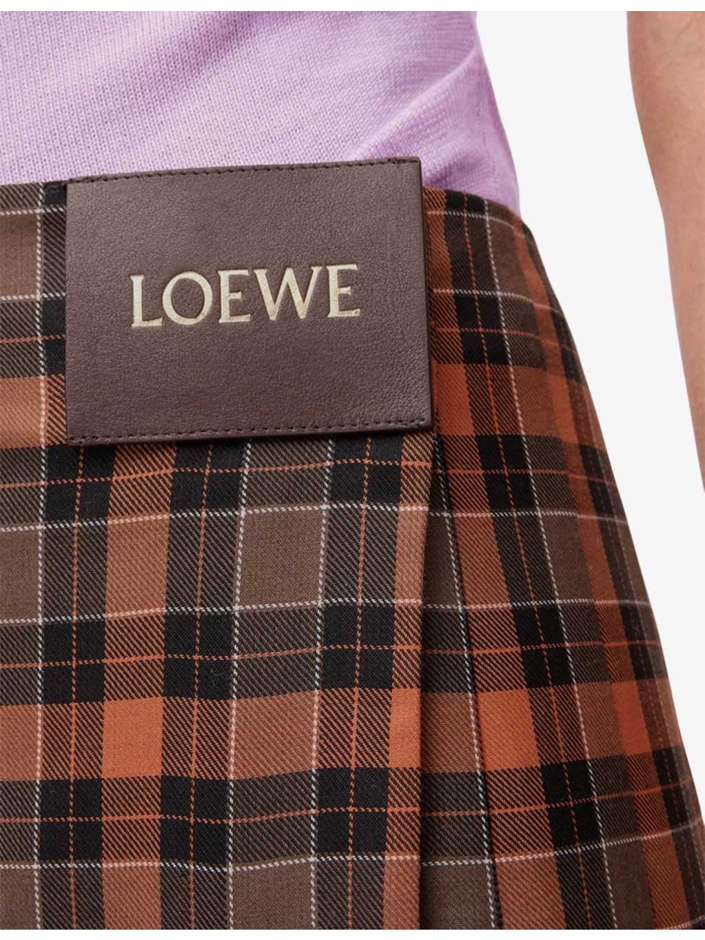 Pleated Check Wool-Blend Midi Skirt - 5