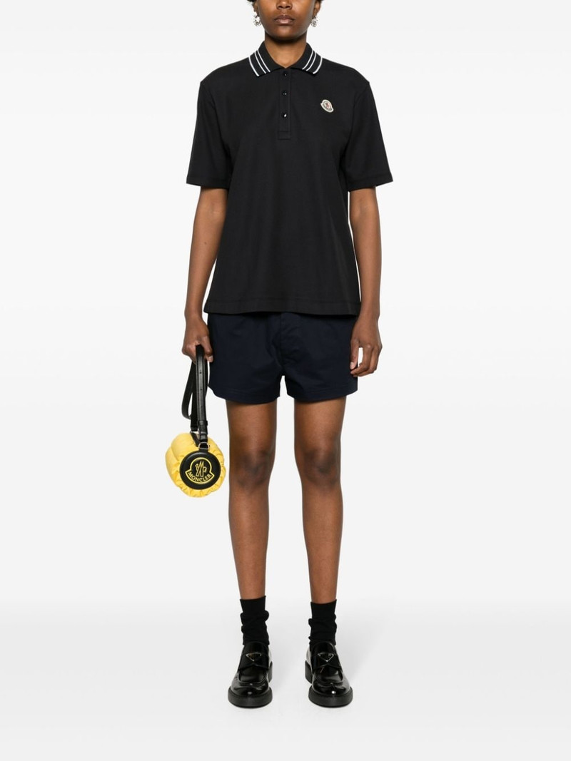 Moncler logo-patch cotton polo shirt outlook