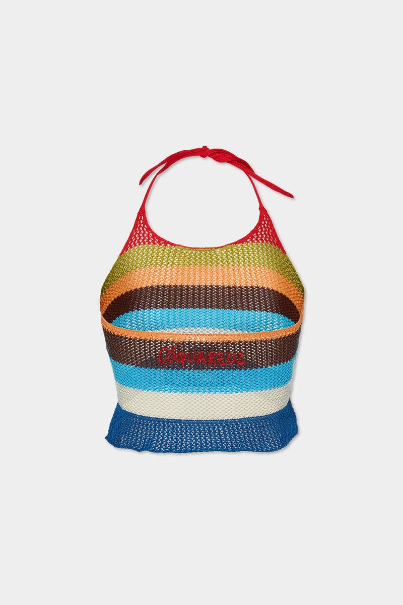 SUMMER LOVERS KNIT HALTER NECK TOP - 2