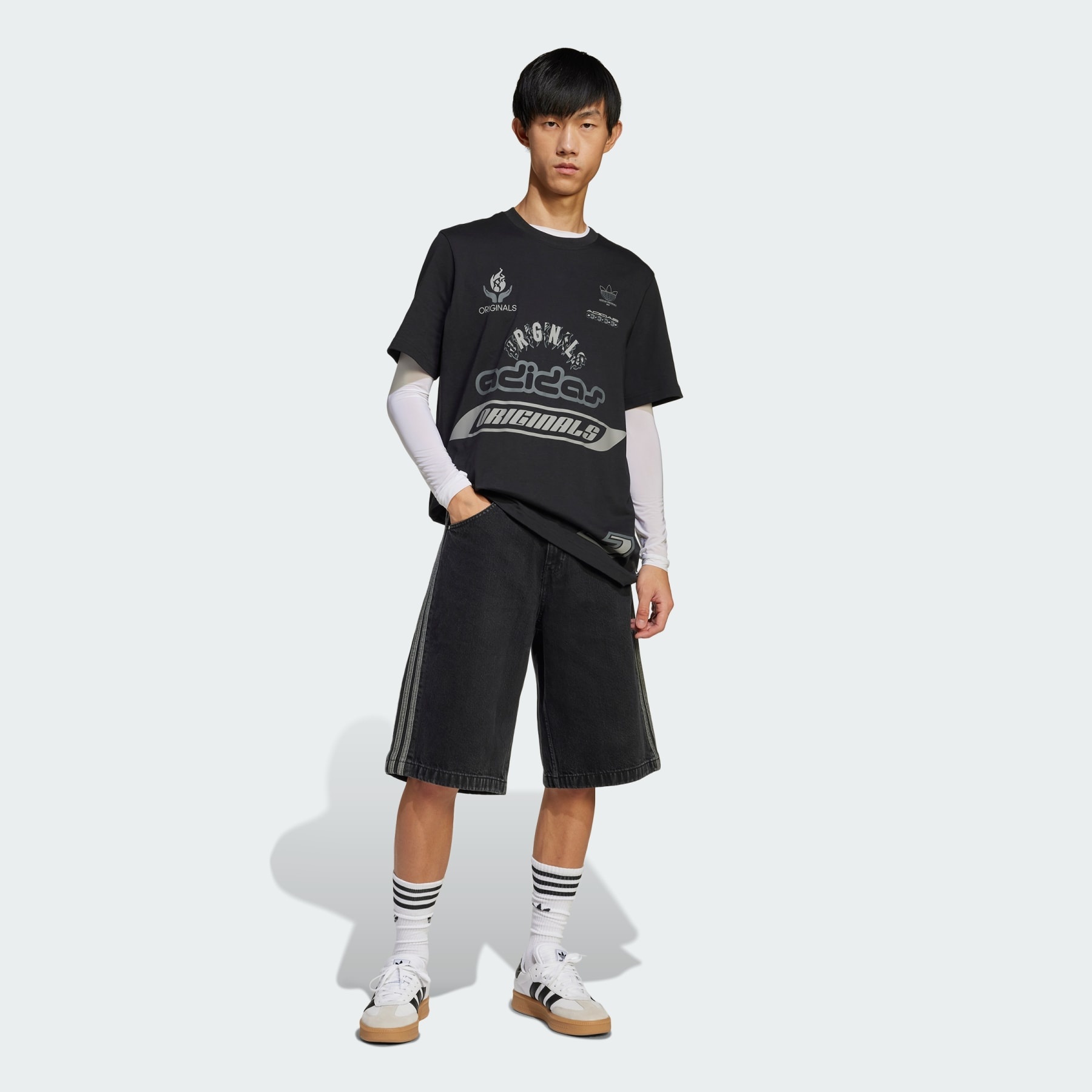 Adicolor Denim Firebird Shorts - 4