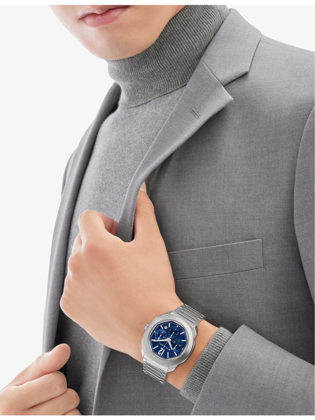 RE00081 Octo Roma Chronograph stainless-steel automatic watch - 5