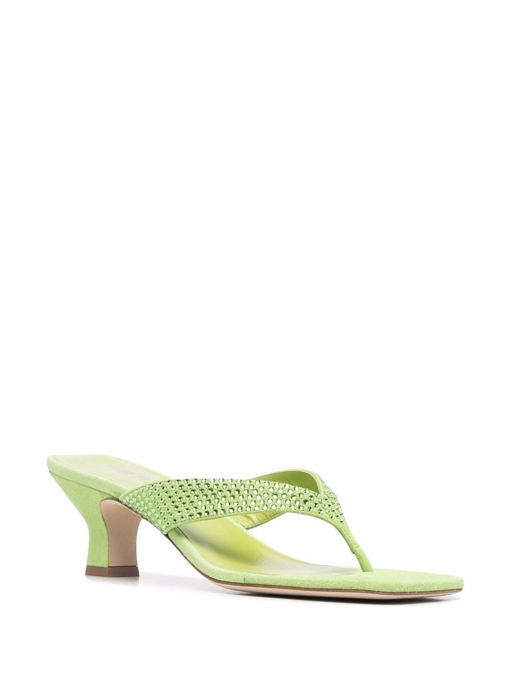 rhinestone-embellished leather sandals - 2
