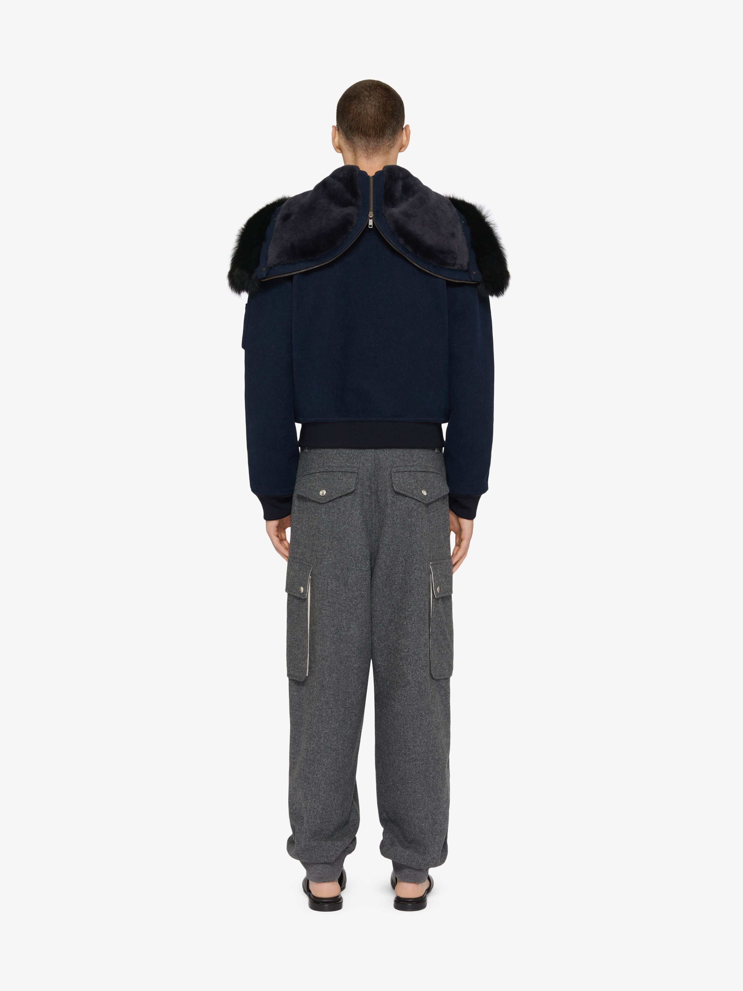 HOODED BOMBER IN LINEN - 4