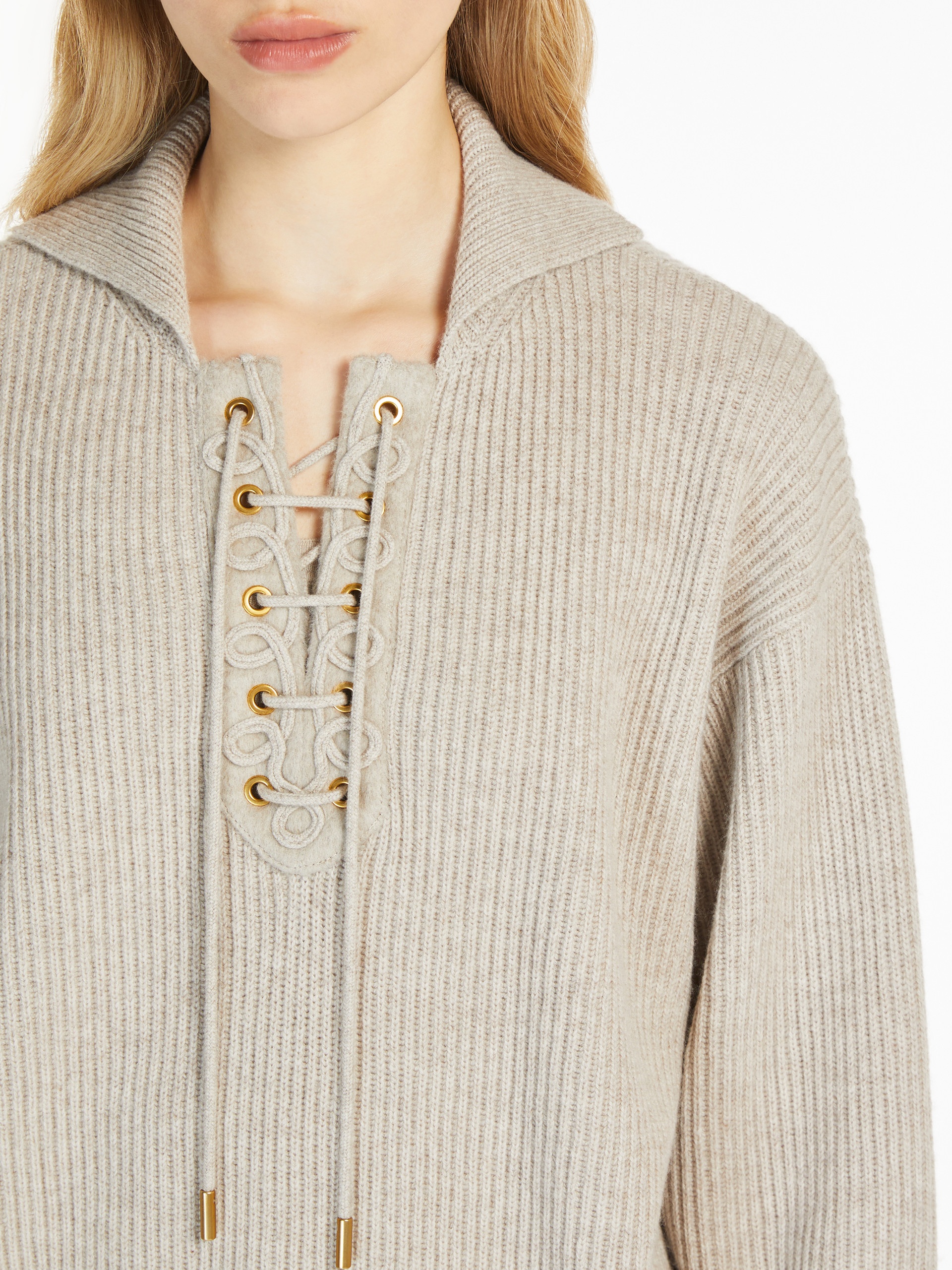 ECCELSO Wool and cashmere ribbed jumper - 5