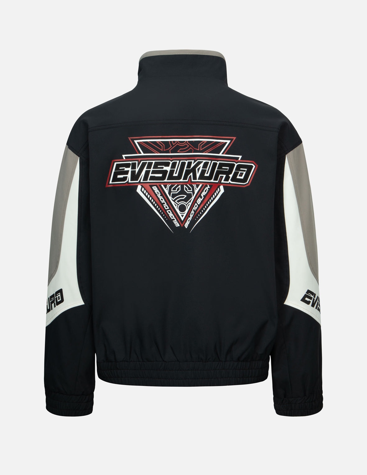Multi-Logo Print Fashion Fit Racing Jacket - 2