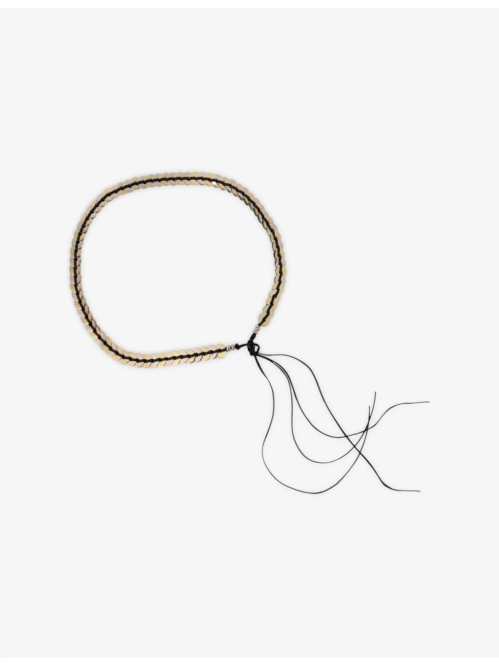 Disc-Embellished Leather Belt - 1