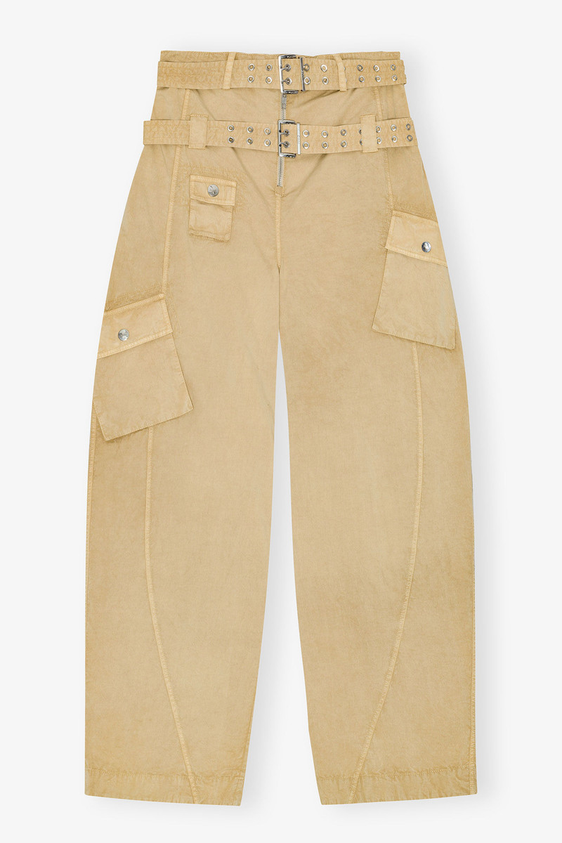 WASHED STRETCH COTTON POCKET PANTS 1