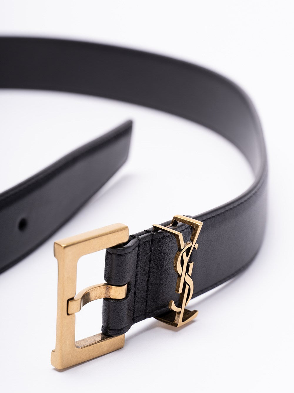 Saint Laurent Women `Cassandre` Belt With Square Buckle - 2