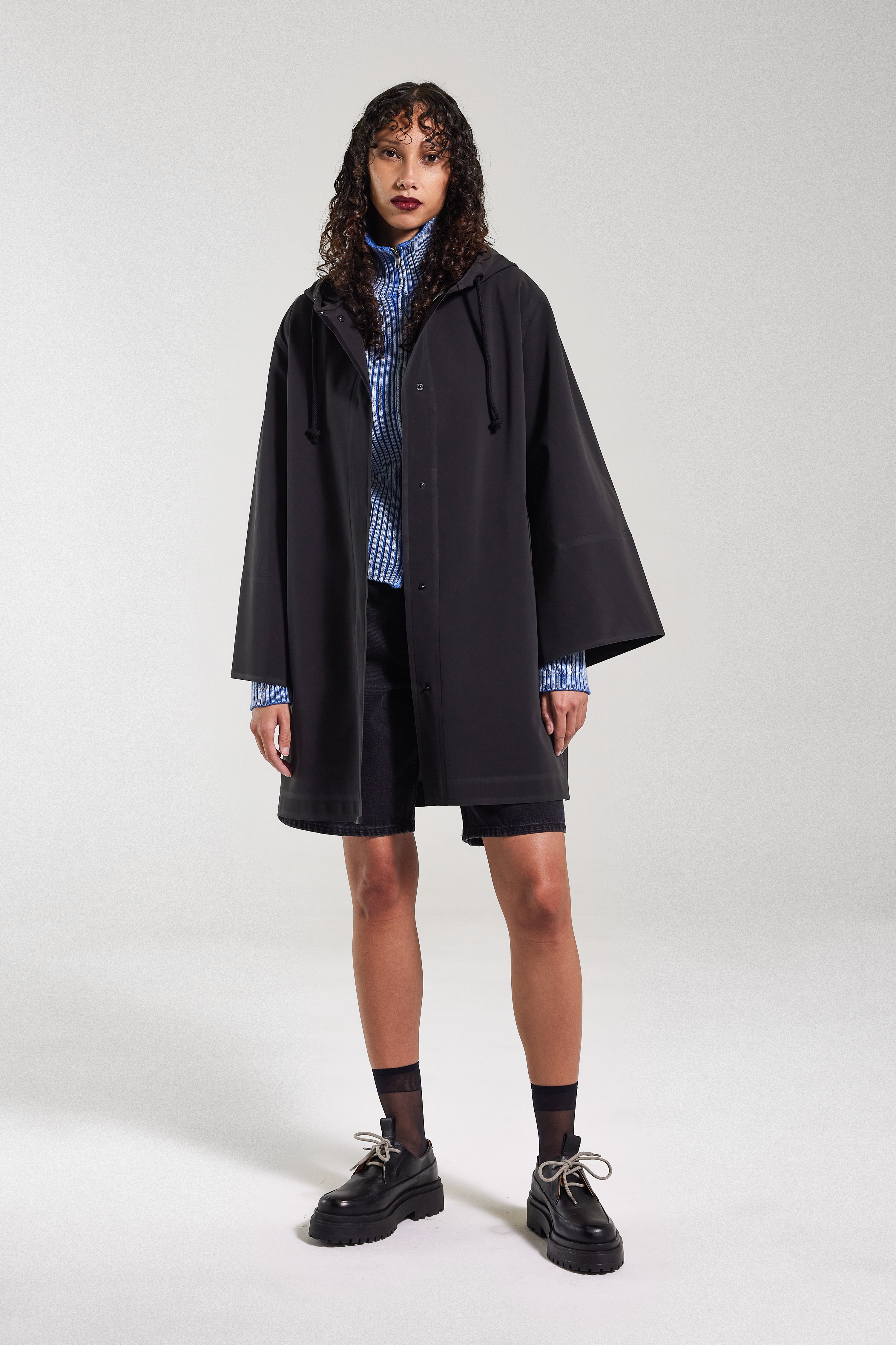 Lubban Lightweight Matte Raincoat Black - 5