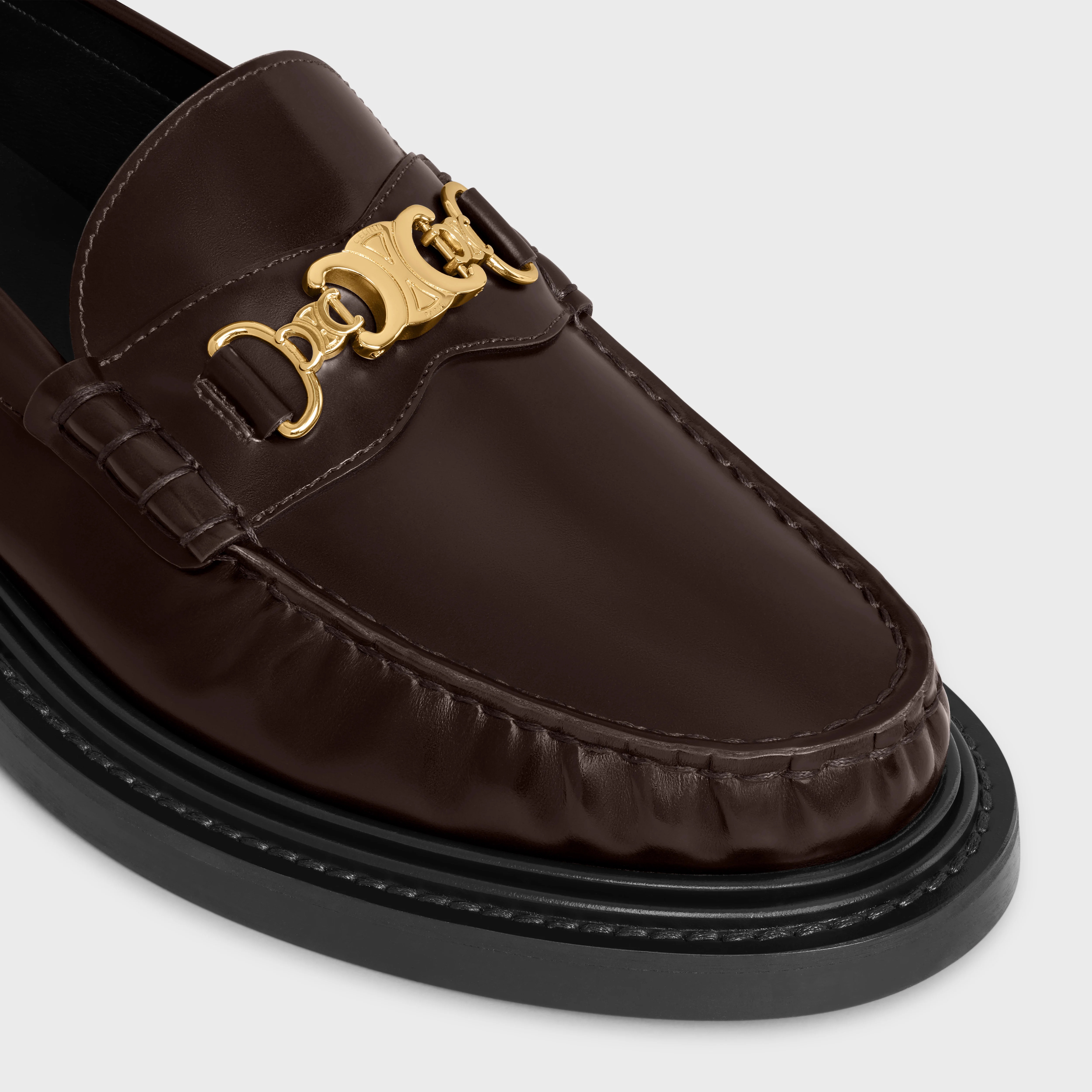 CELINE UNIVERSITÉ TRIOMPHE CHAIN LOAFFER in POLISHED BULL - 4