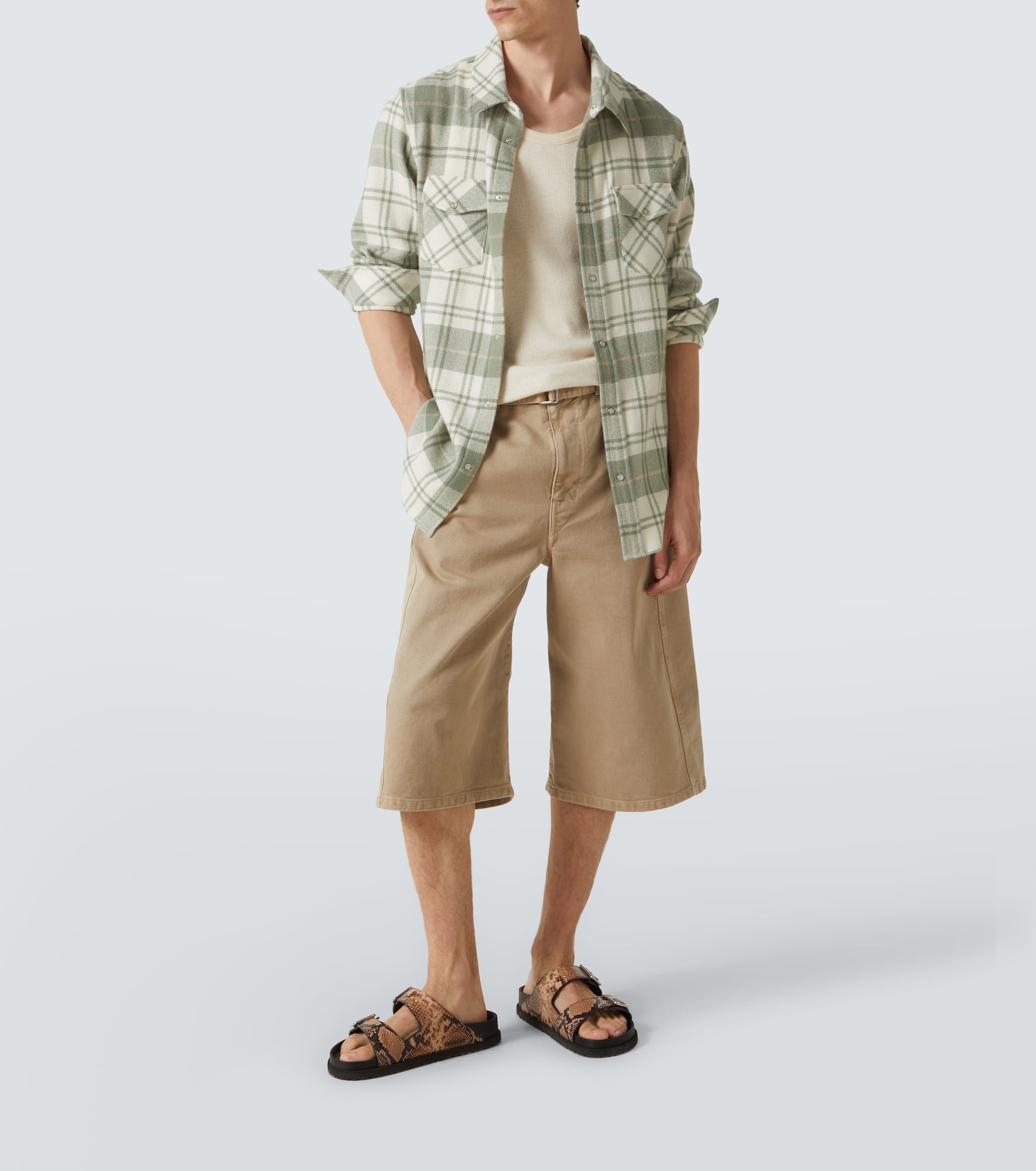 Plaid cashmere shirt - 2