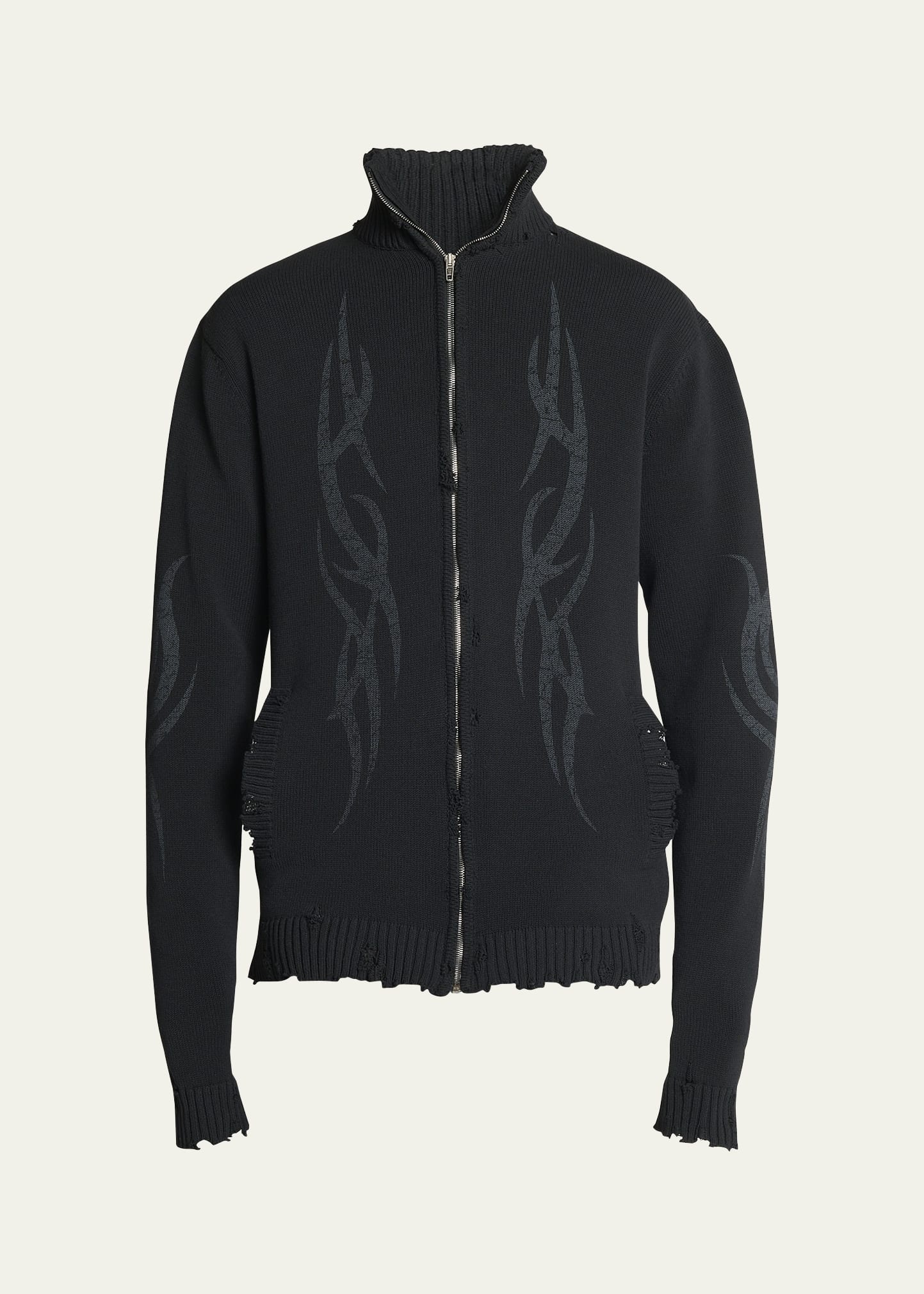 Men's Tribal Zip Cardigan - 1