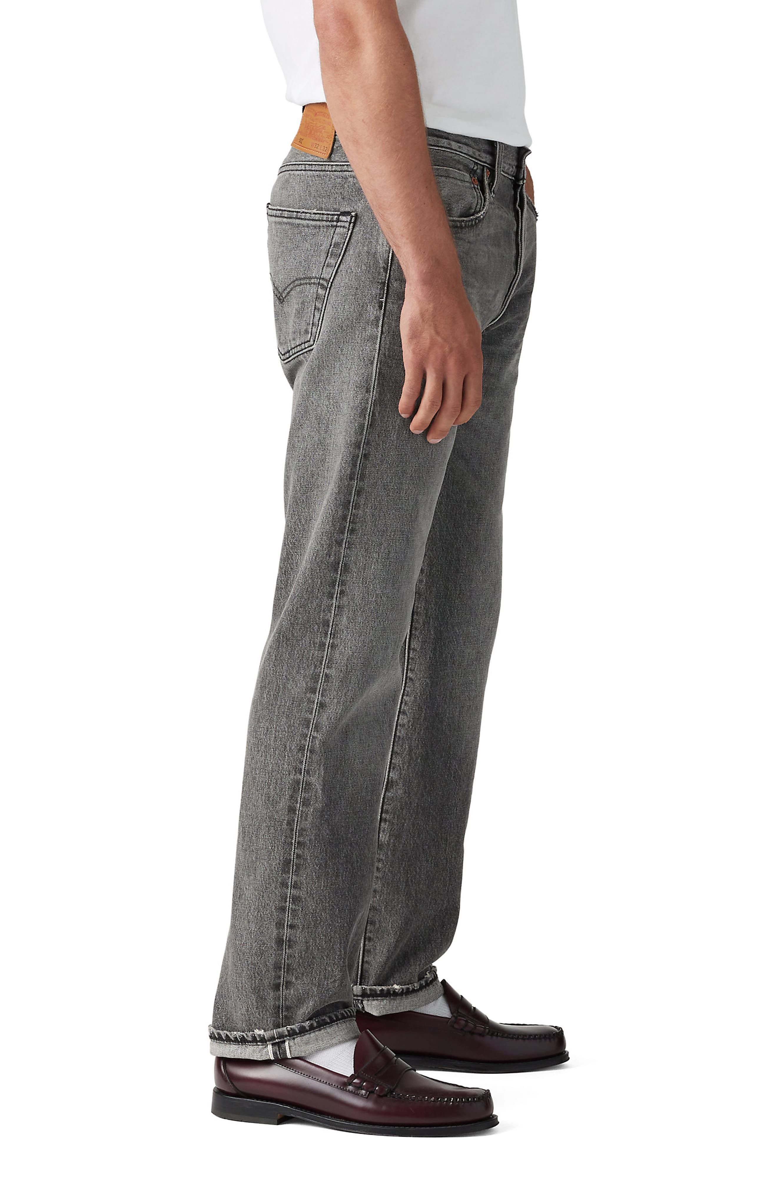 levi's 501® Original Fit Jeans in Black Ash Selvedge at Nordstrom - 3
