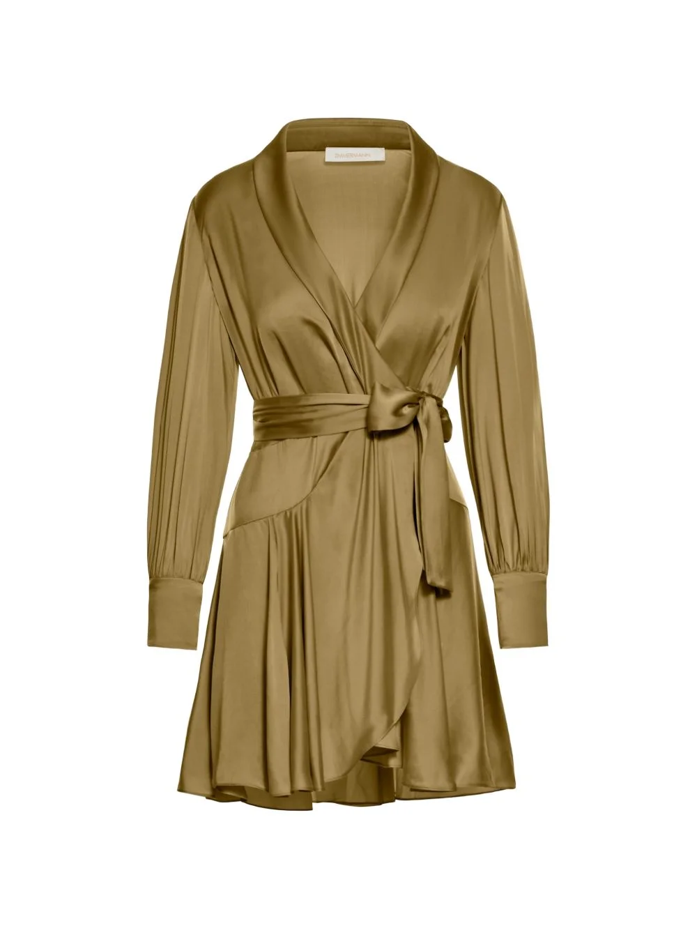 silk wrap mini dress - 1