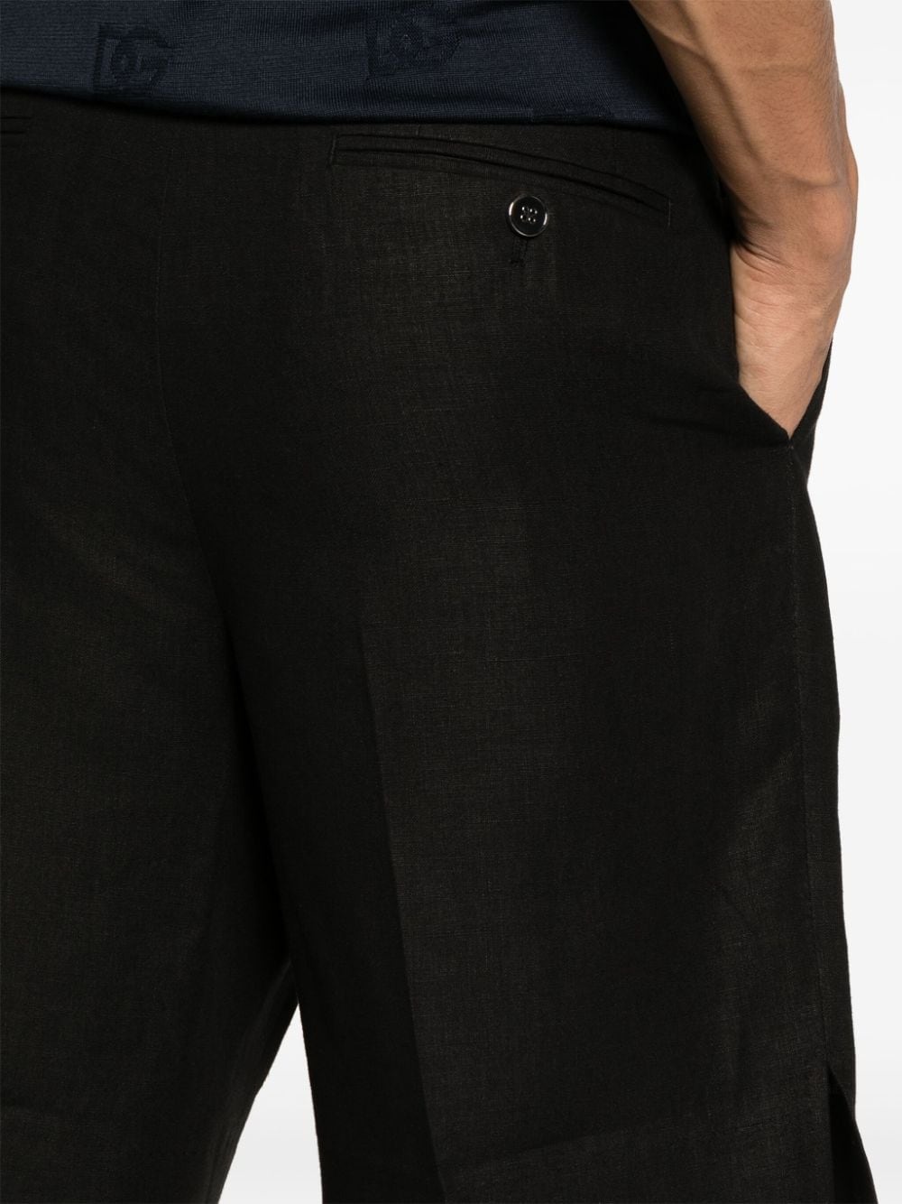 pleated linen shorts - 5