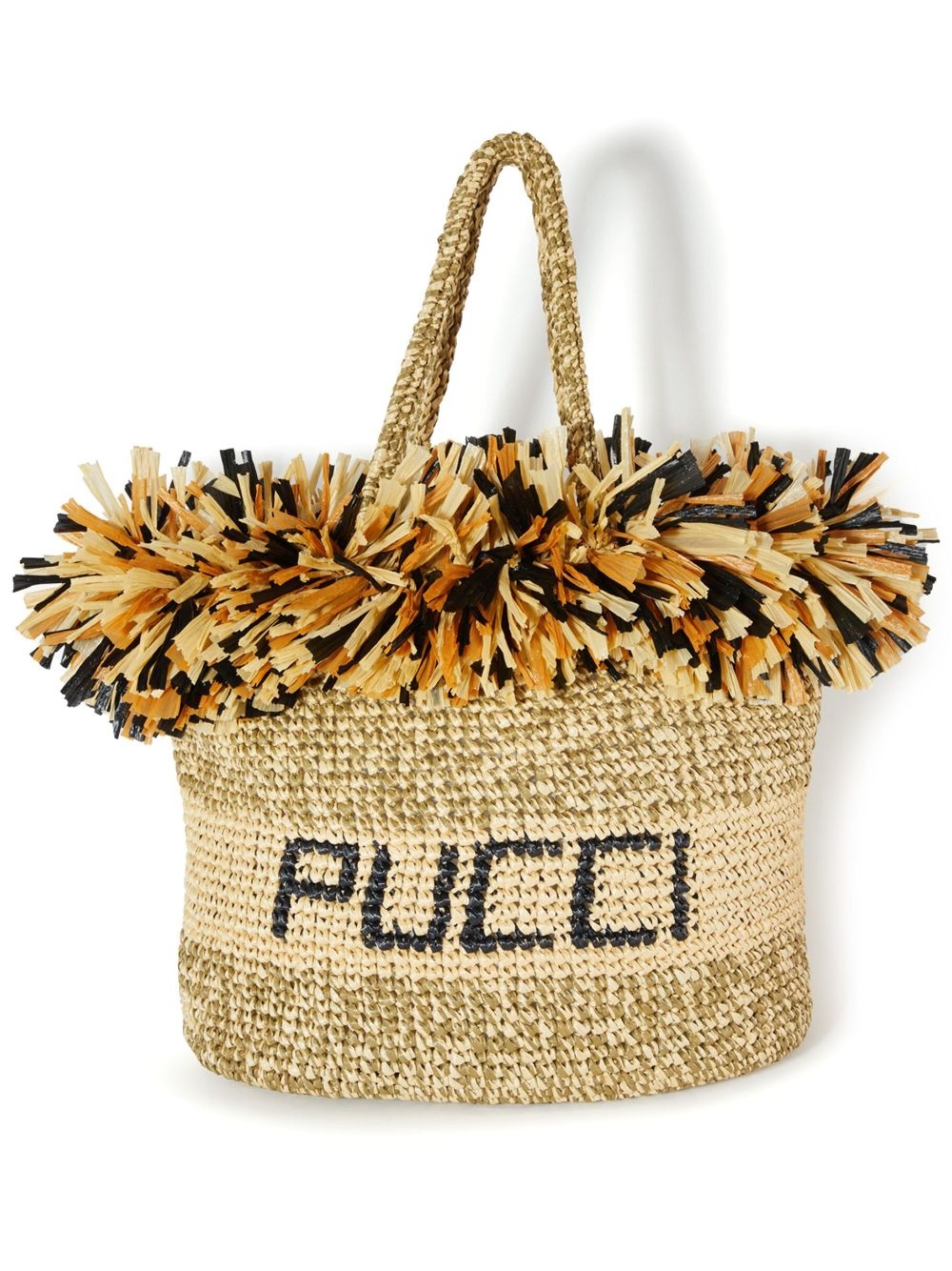 logo-print woven tote - 1