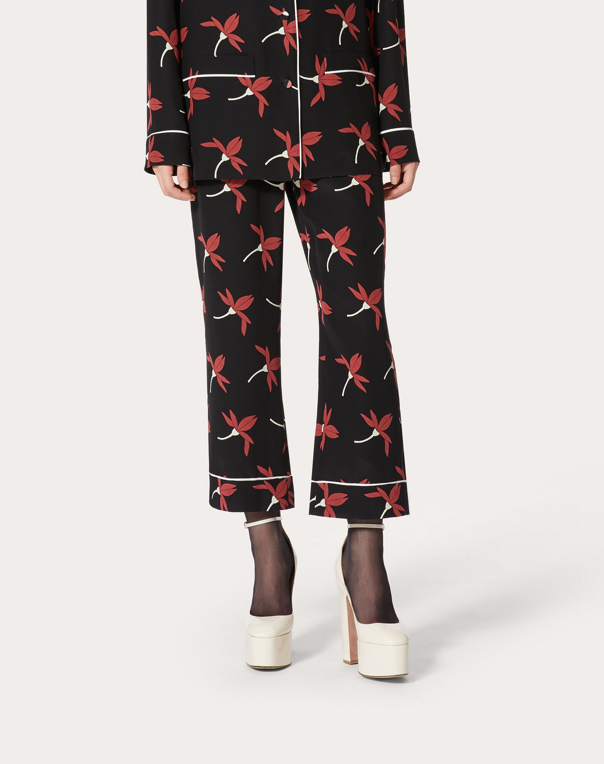 PRINTED CREPE DE CHINE PANTS - 3