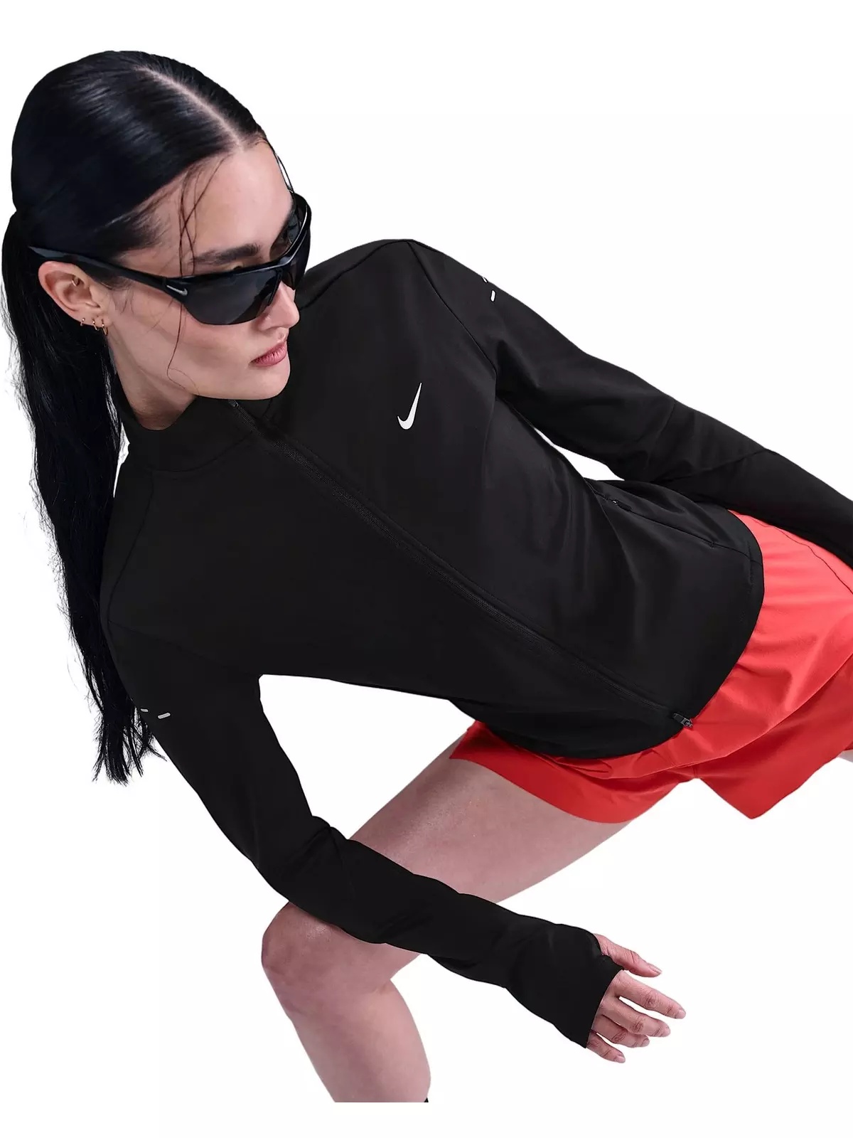 Women's Swift Dri-FIT Full-Zip Mid-Layer Running Jacket -Black - 3