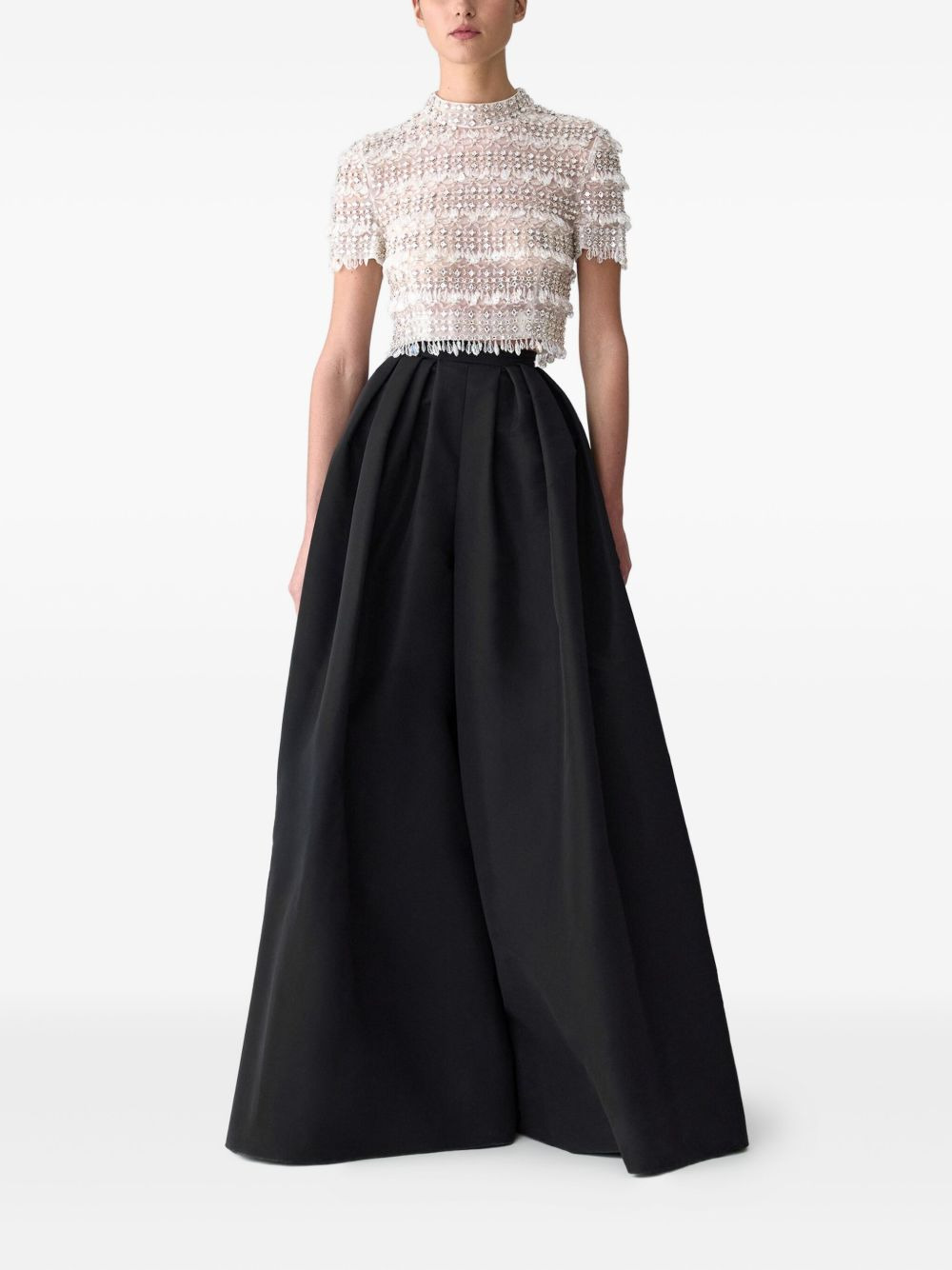 pleated silk palazzo pants - 2