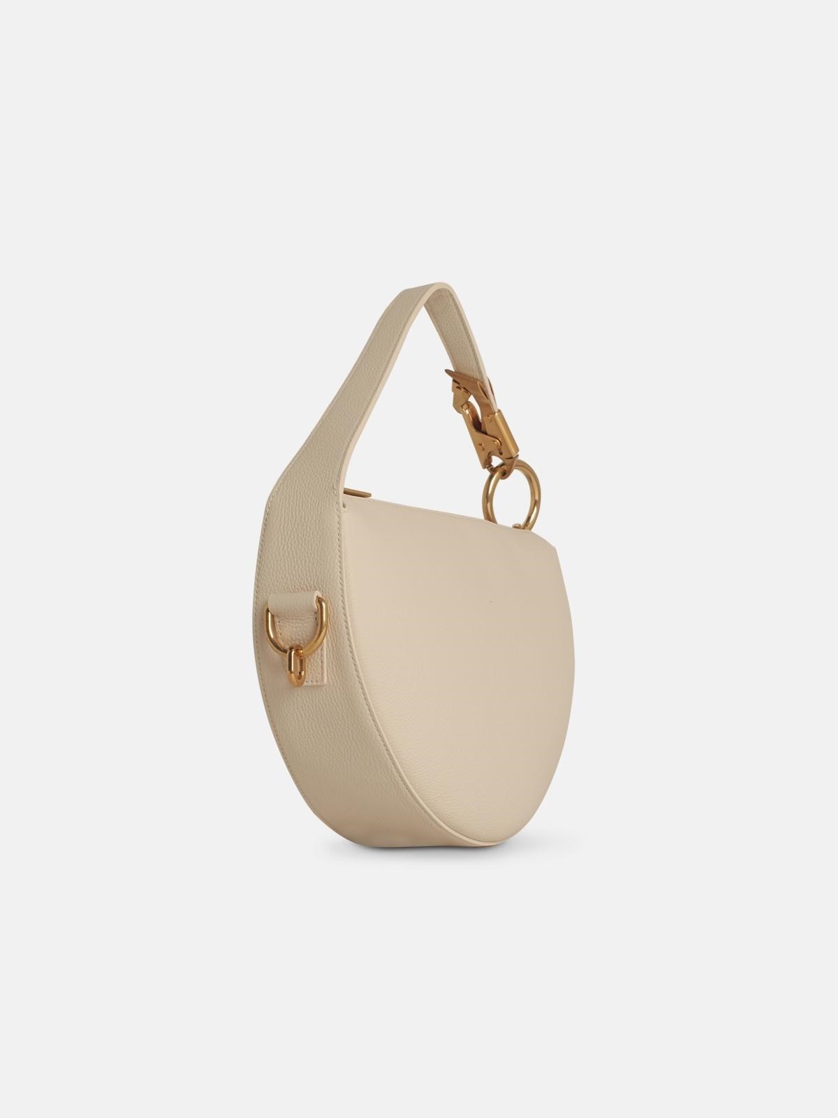 'KNIGHT' CREAM LEATHER BAG - 2