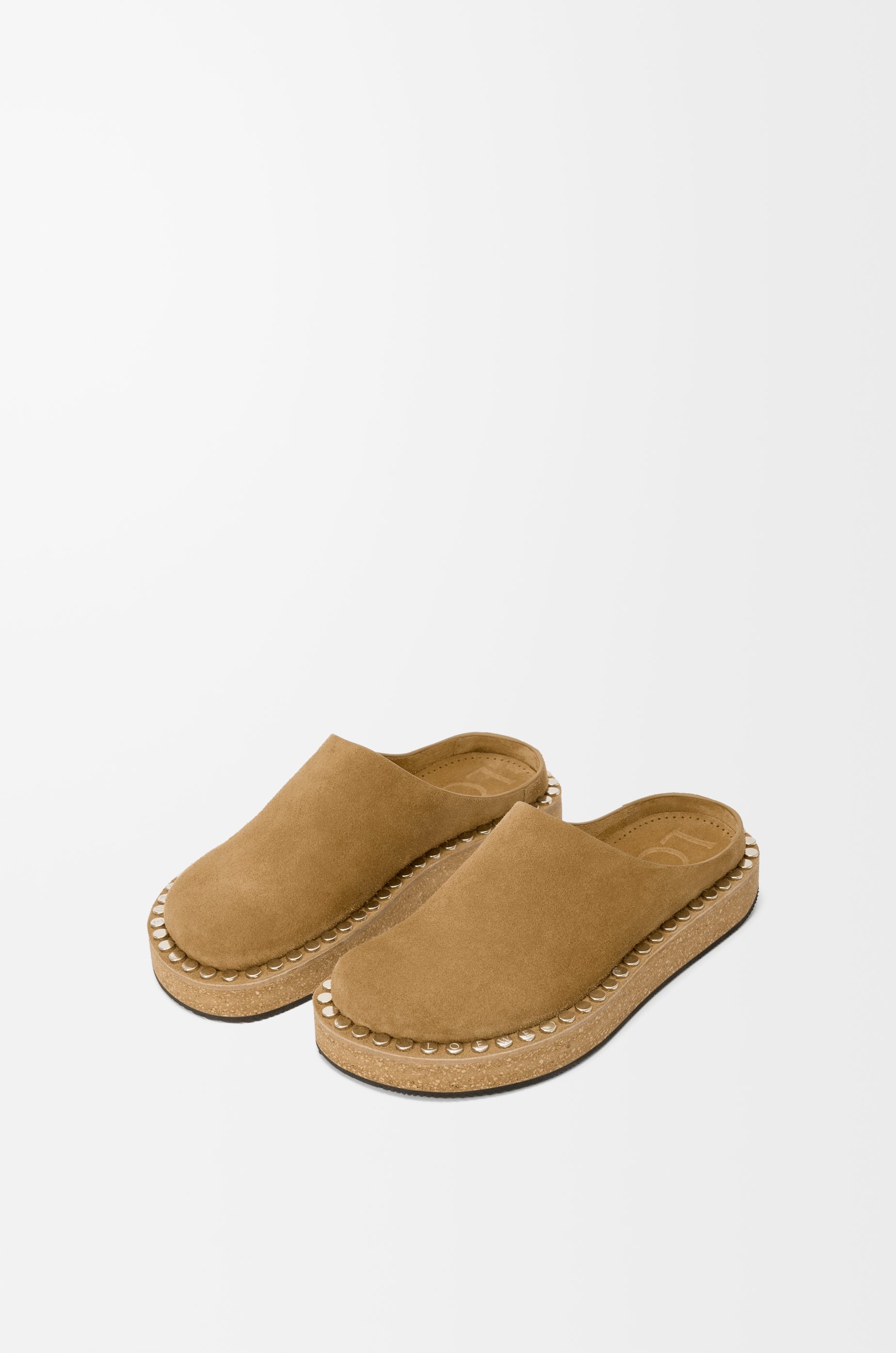 Rivet mule in calfskin suede - 3