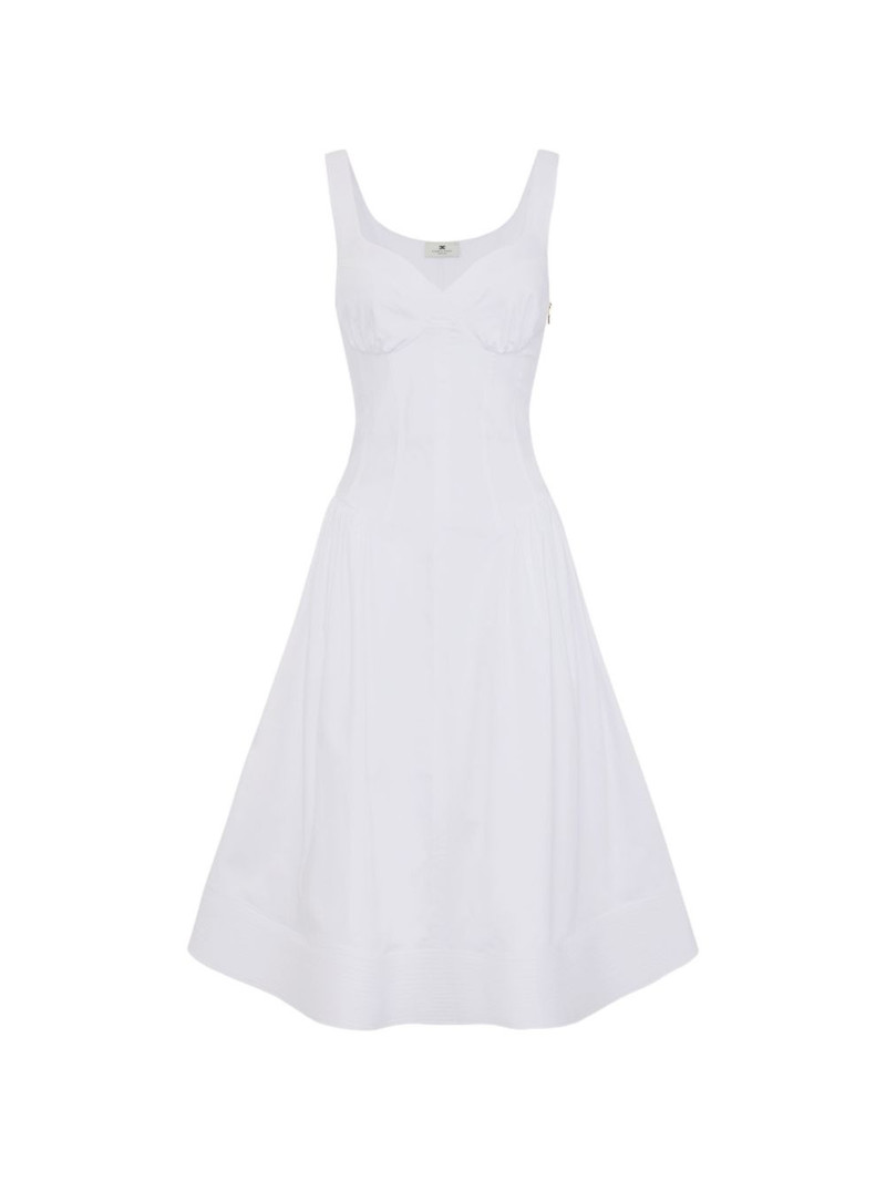 cotton gathered midi dress 1