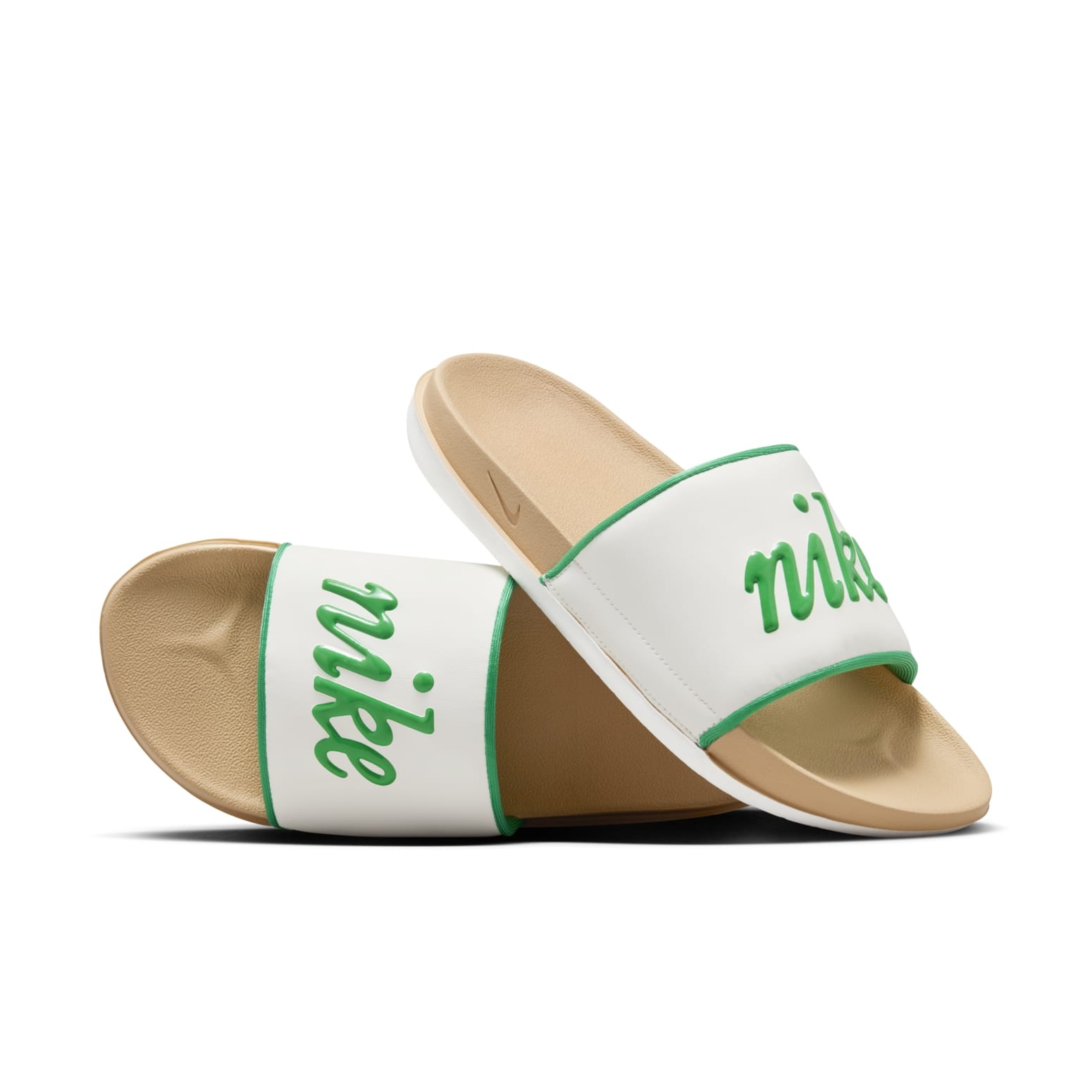 (WMNS) Nike Offcourt Slides 'Sail Stadium Green' BQ4632-110 - 3