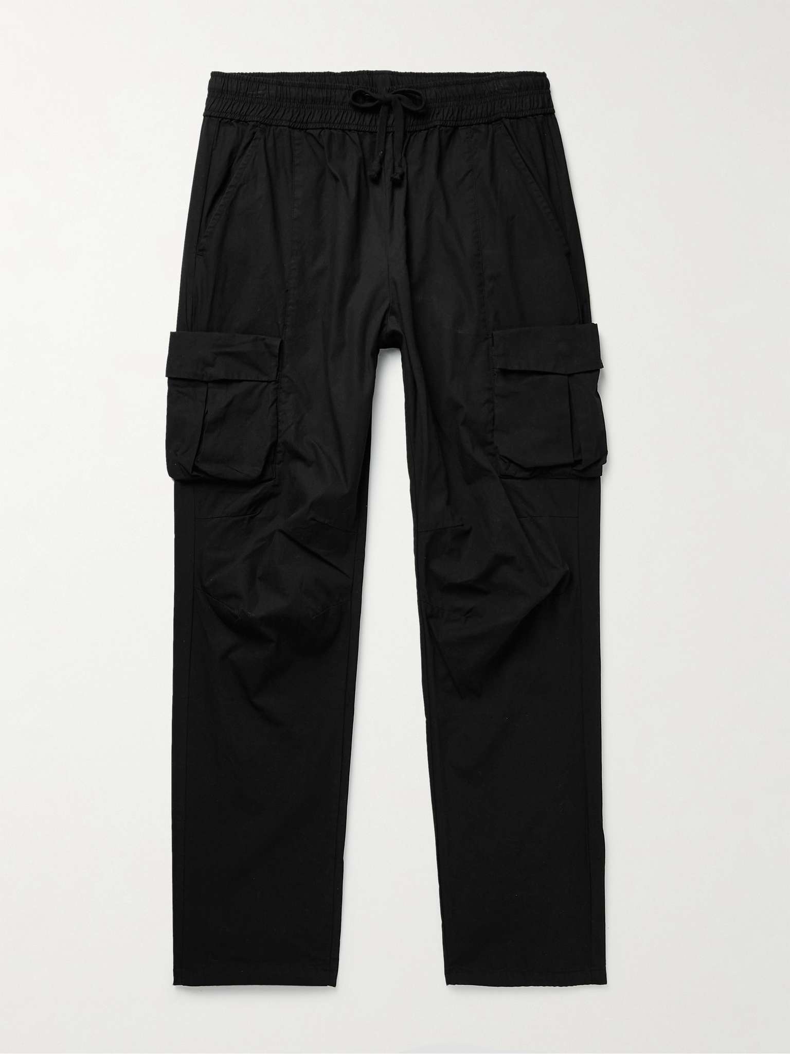 Straight-Leg Sateen Drawstring Cargo Trousers - 1