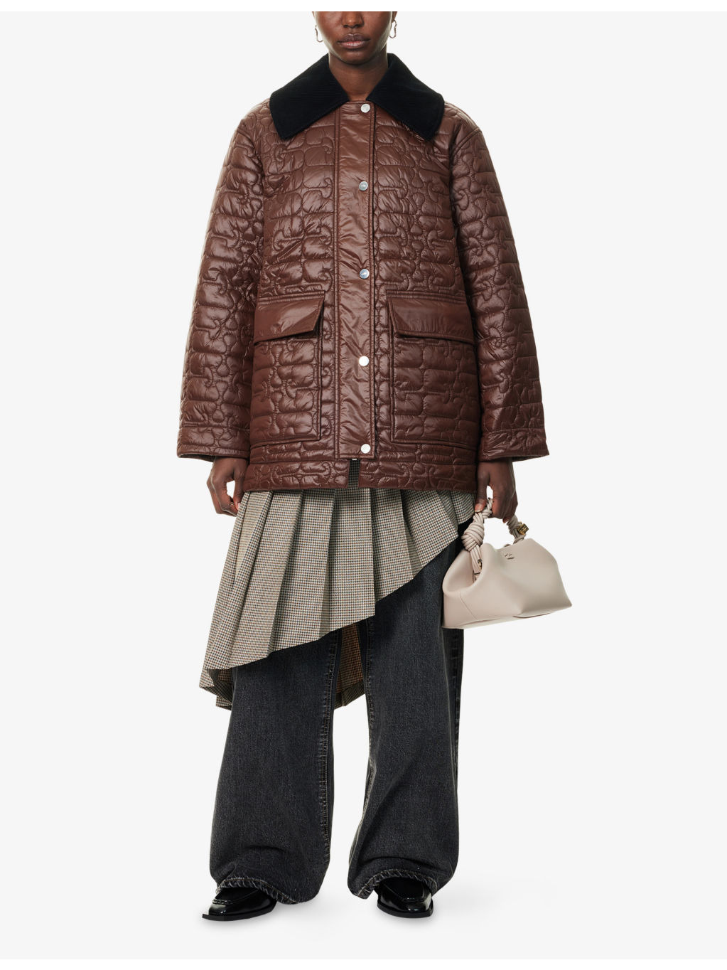 G Shiny Quilt Midi Jacket - 2