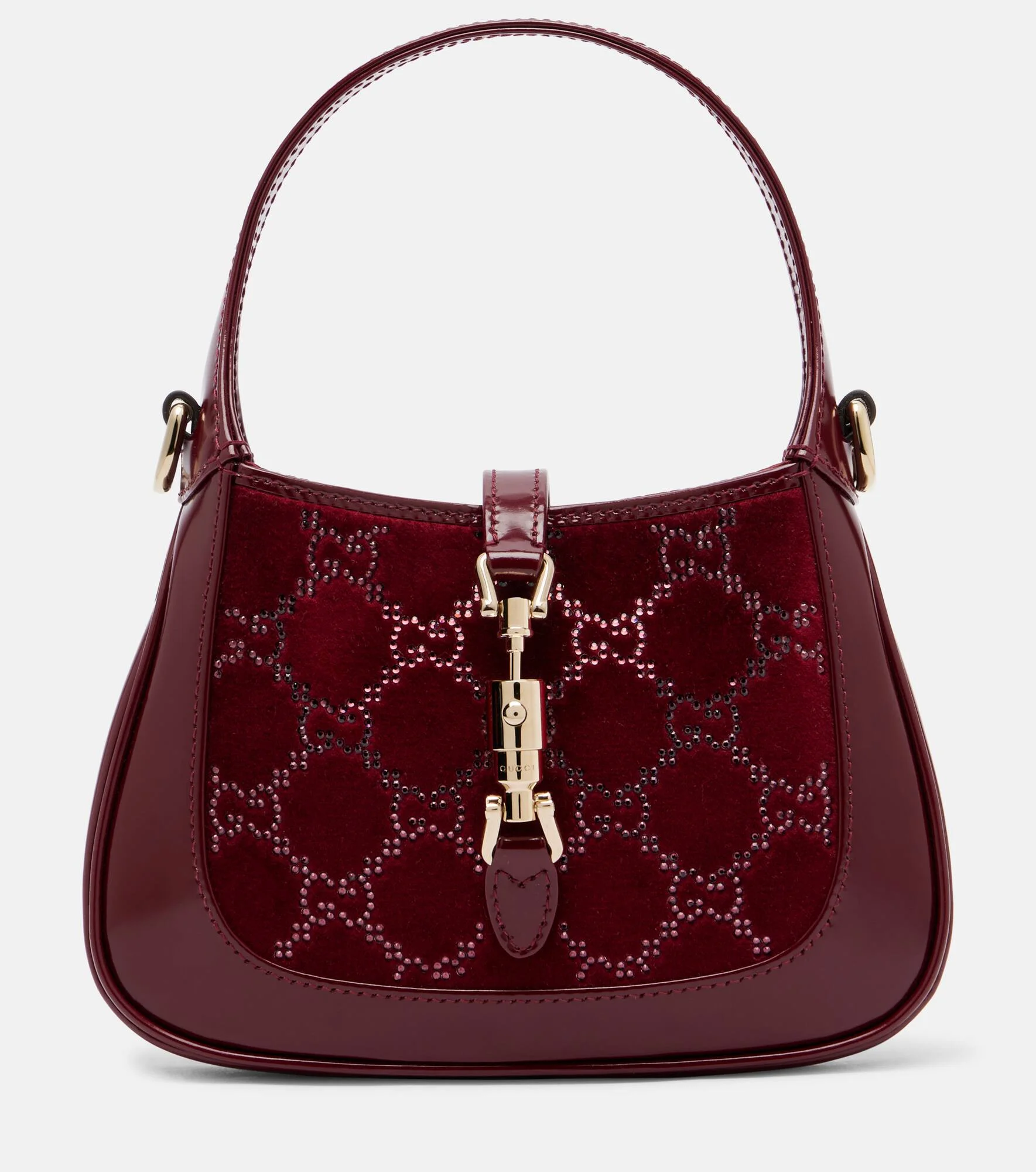 Jackie velvet and leather tote bag - 1