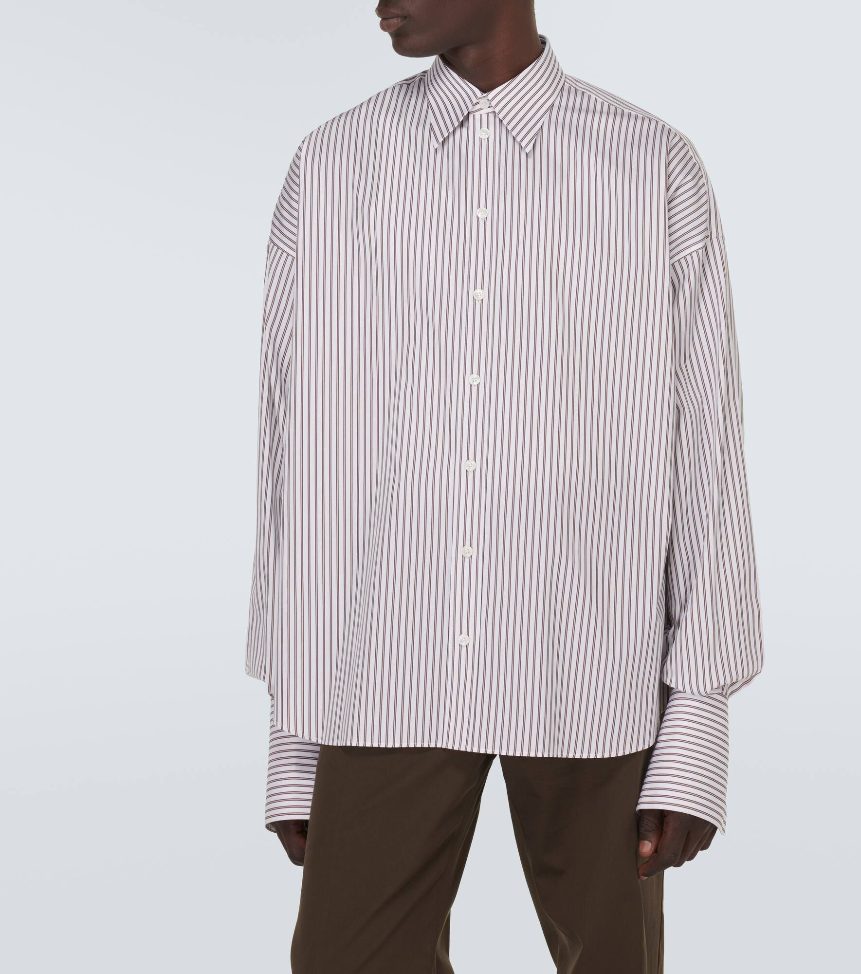 Striped cotton poplin shirt - 3