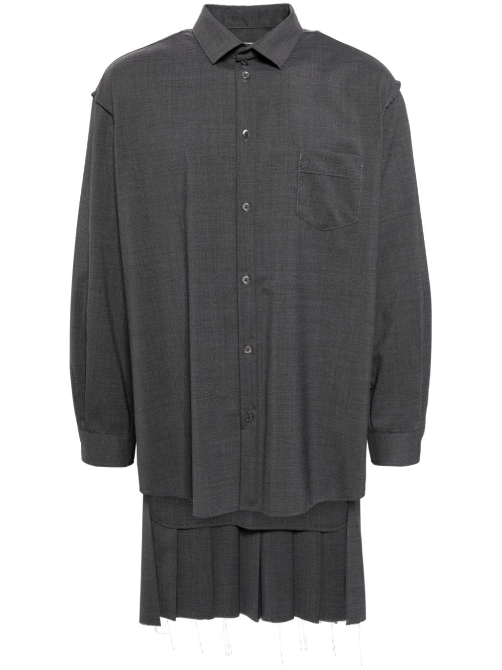 long-sleeved wool shirts - 1