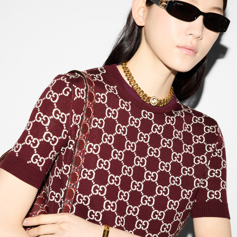 Reversible GG wool jacquard top 5
