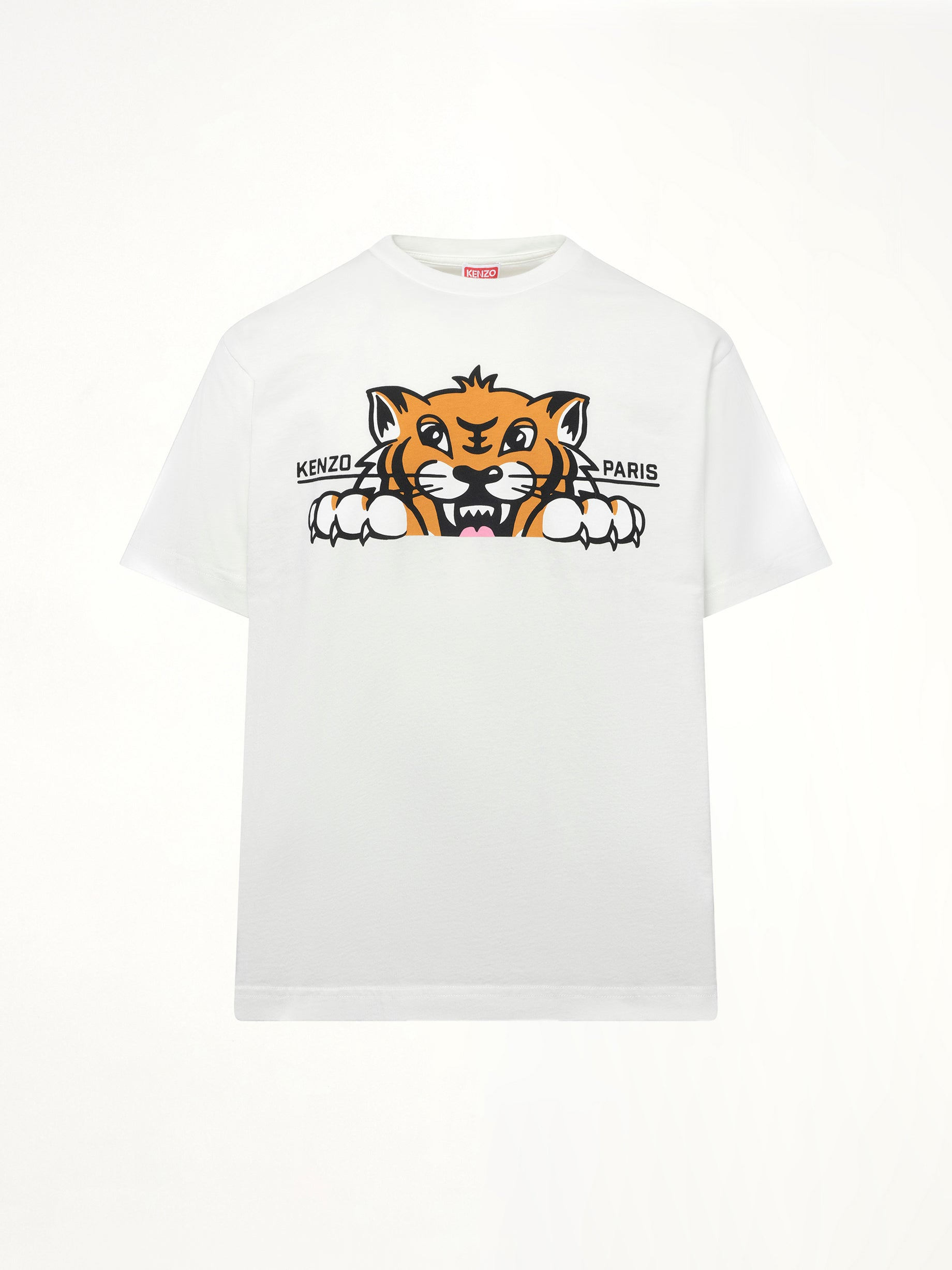 Kenzo Happy Tiger Oversize T-Shirt in Off White - 2