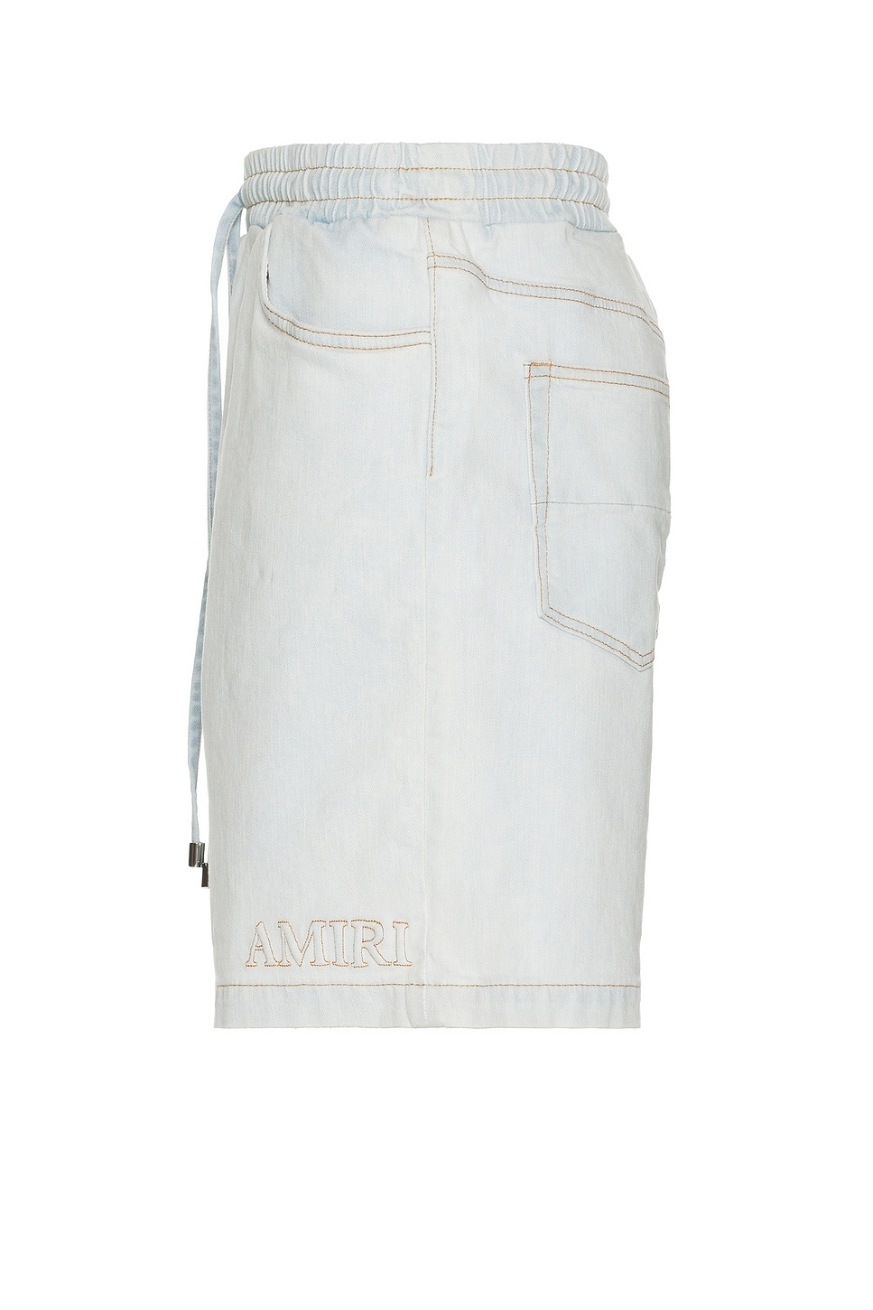 3D 5 Pocket Drawstring Denim Short - 3