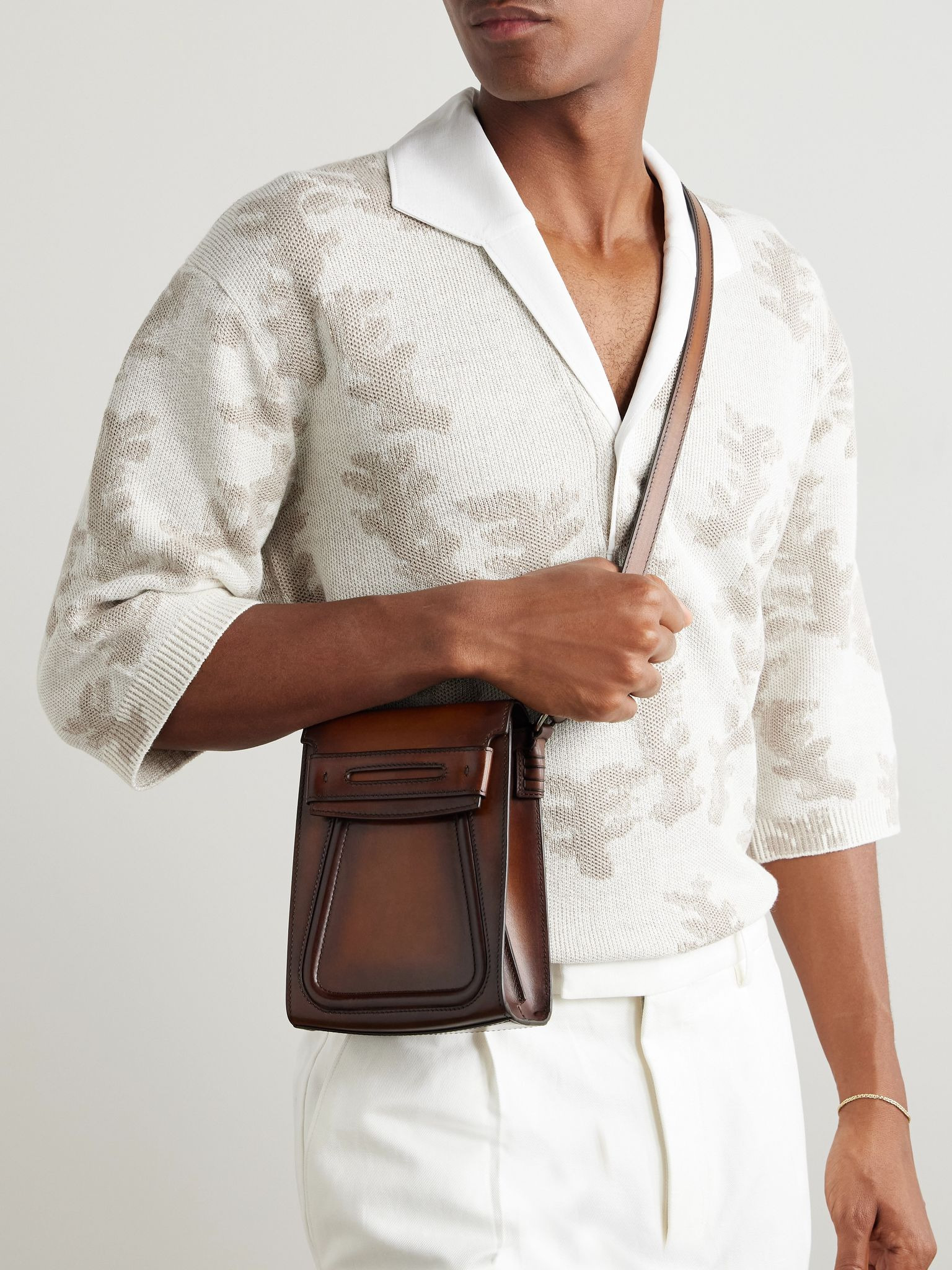Andy Venezia Leather Phone Pouch Brown - 2