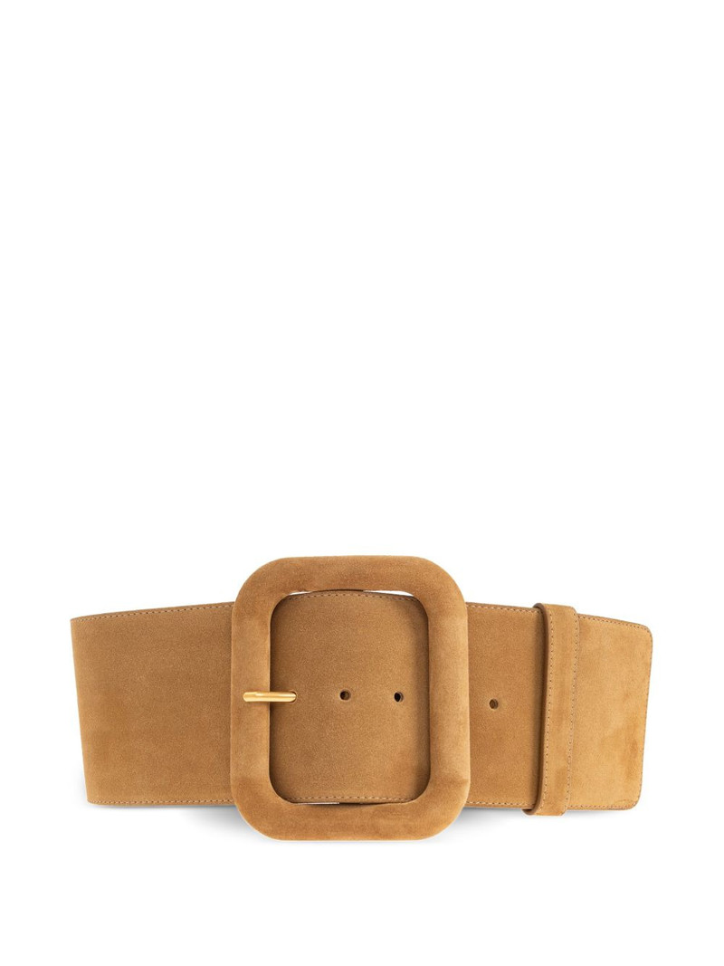 square-buckle leather belt 1