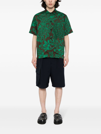 sacai floral-print cotton shirt outlook