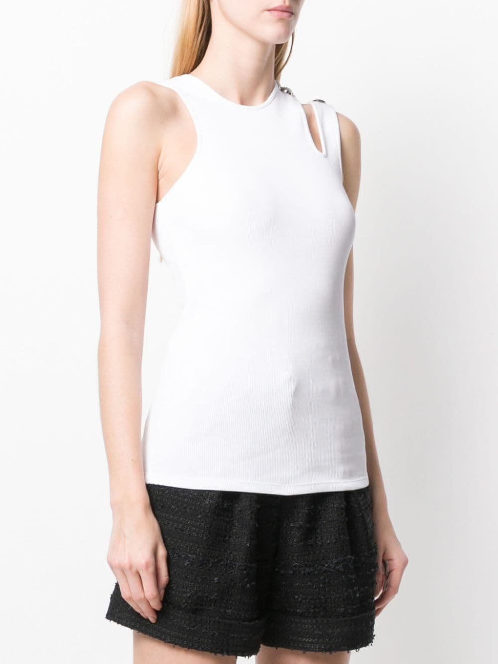 sleeveless ribbed top - 3