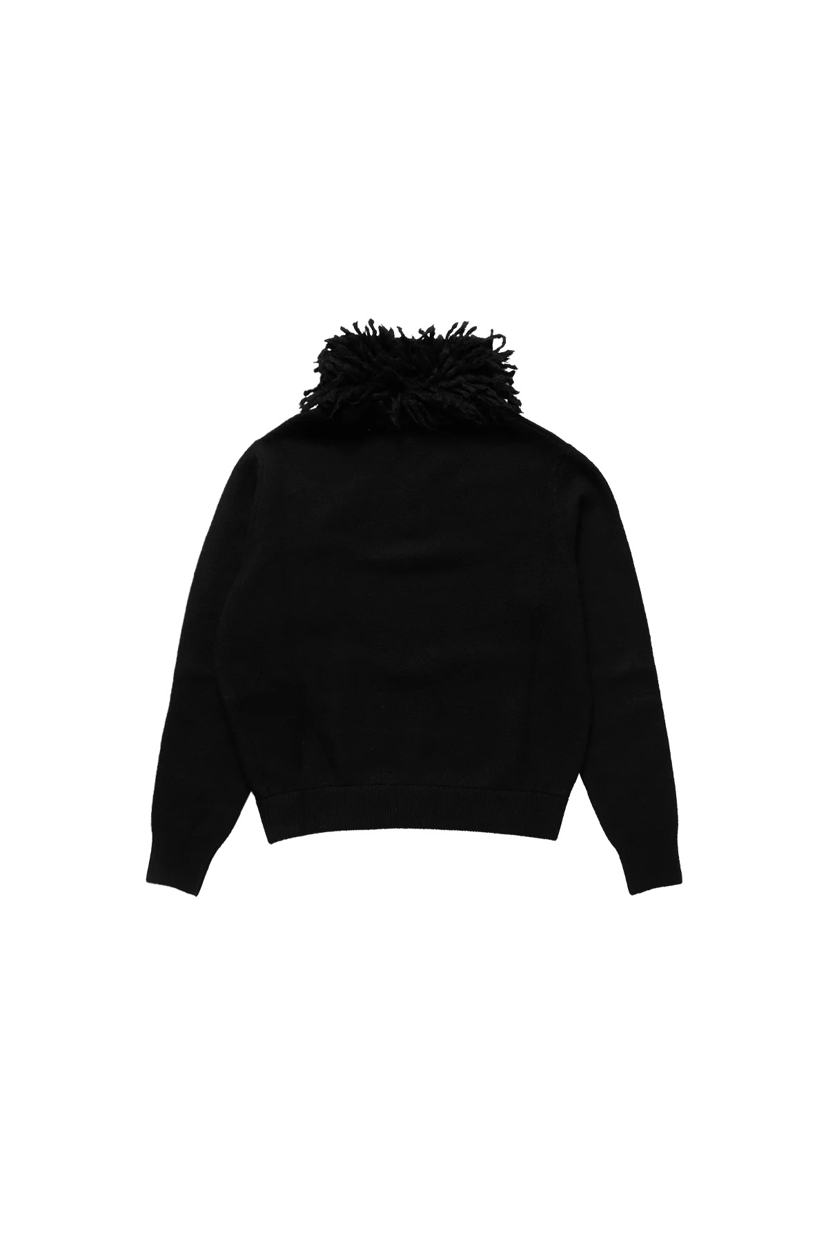McQueen Mohair Fringes Sweater Black - 2