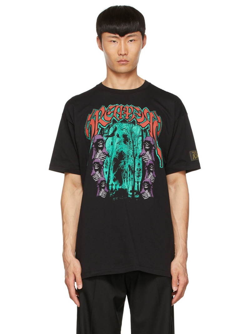 Black Cotton T-Shirt - 1