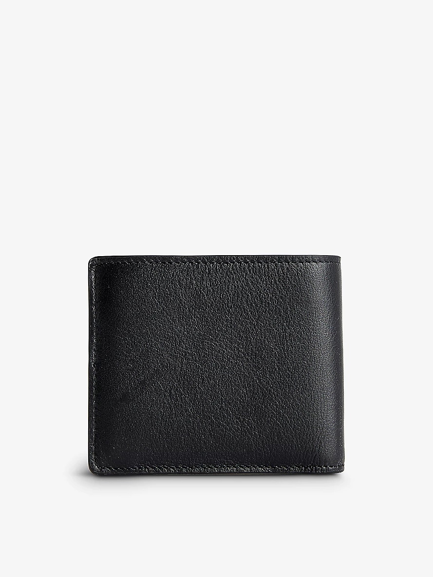 Medusa brand-plaque leather wallet - 3