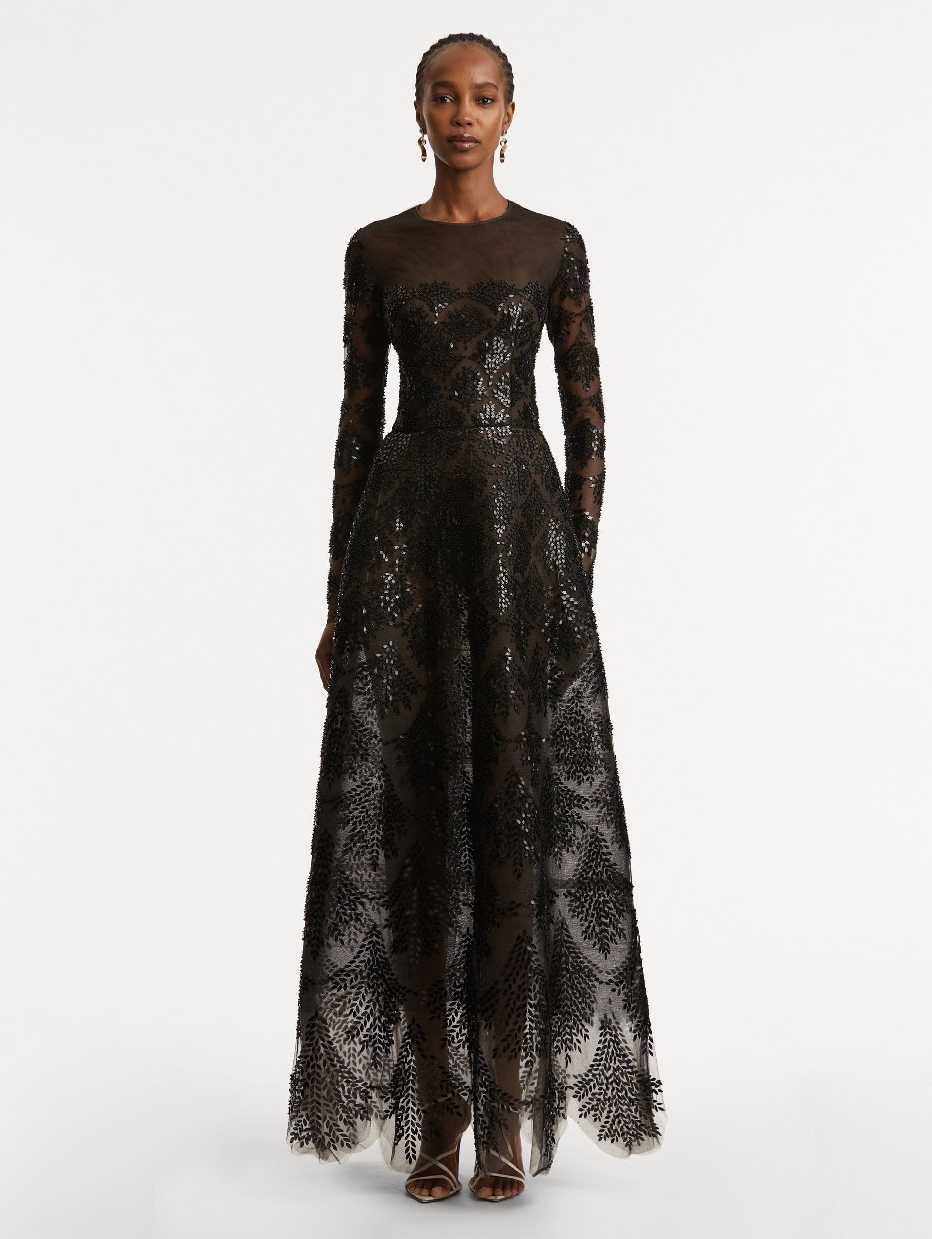 FERN SEQUIN EMBROIDERED GOWN - 2