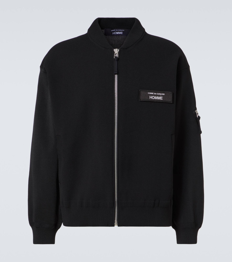 Knitted jersey bomber jacket - 1