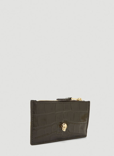 Alexander McQueen Zipped Leather Small Pouch in Black outlook