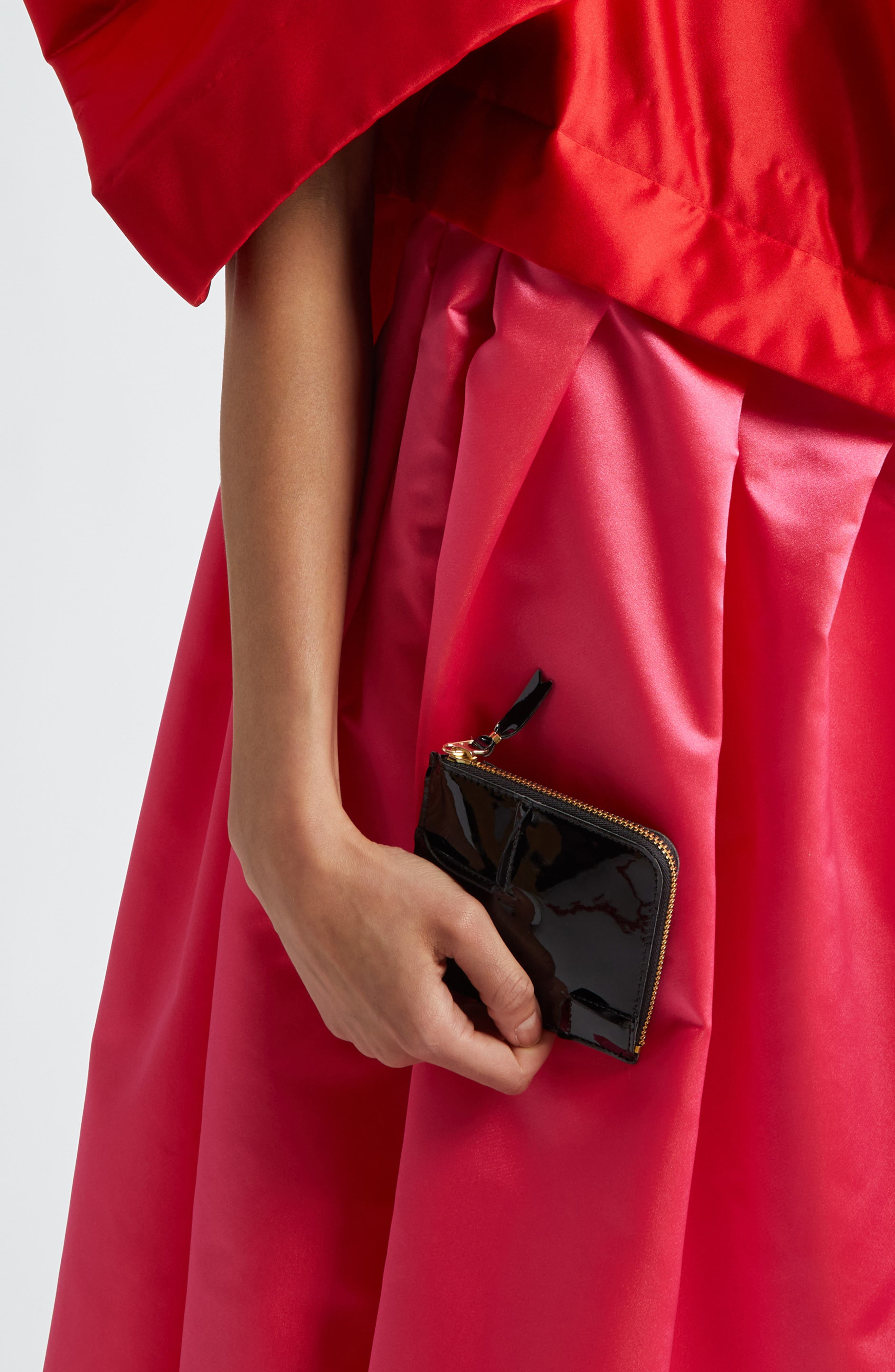Patent Leather Half Zip Wallet - 3