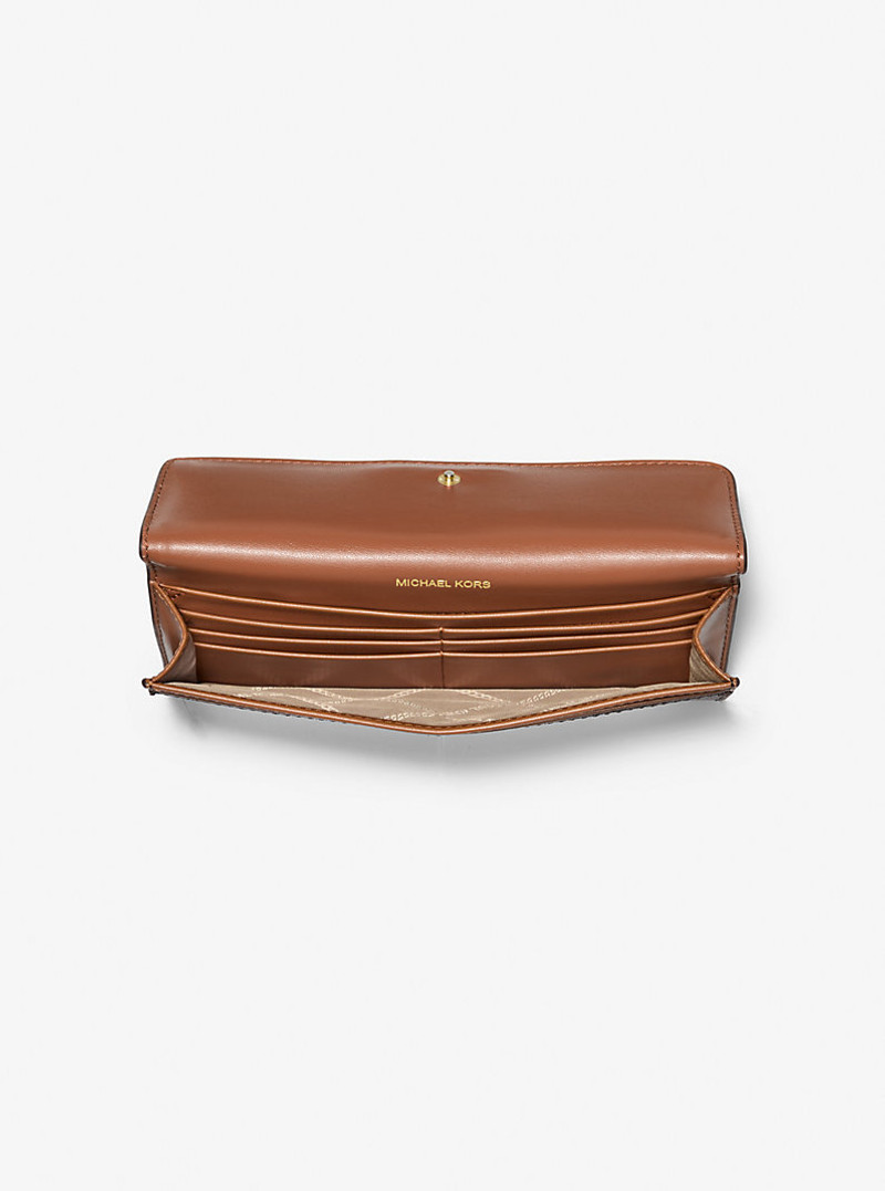 MICHAEL KORS Jet Set Large Signature Logo Snap-Front Wallet outlook