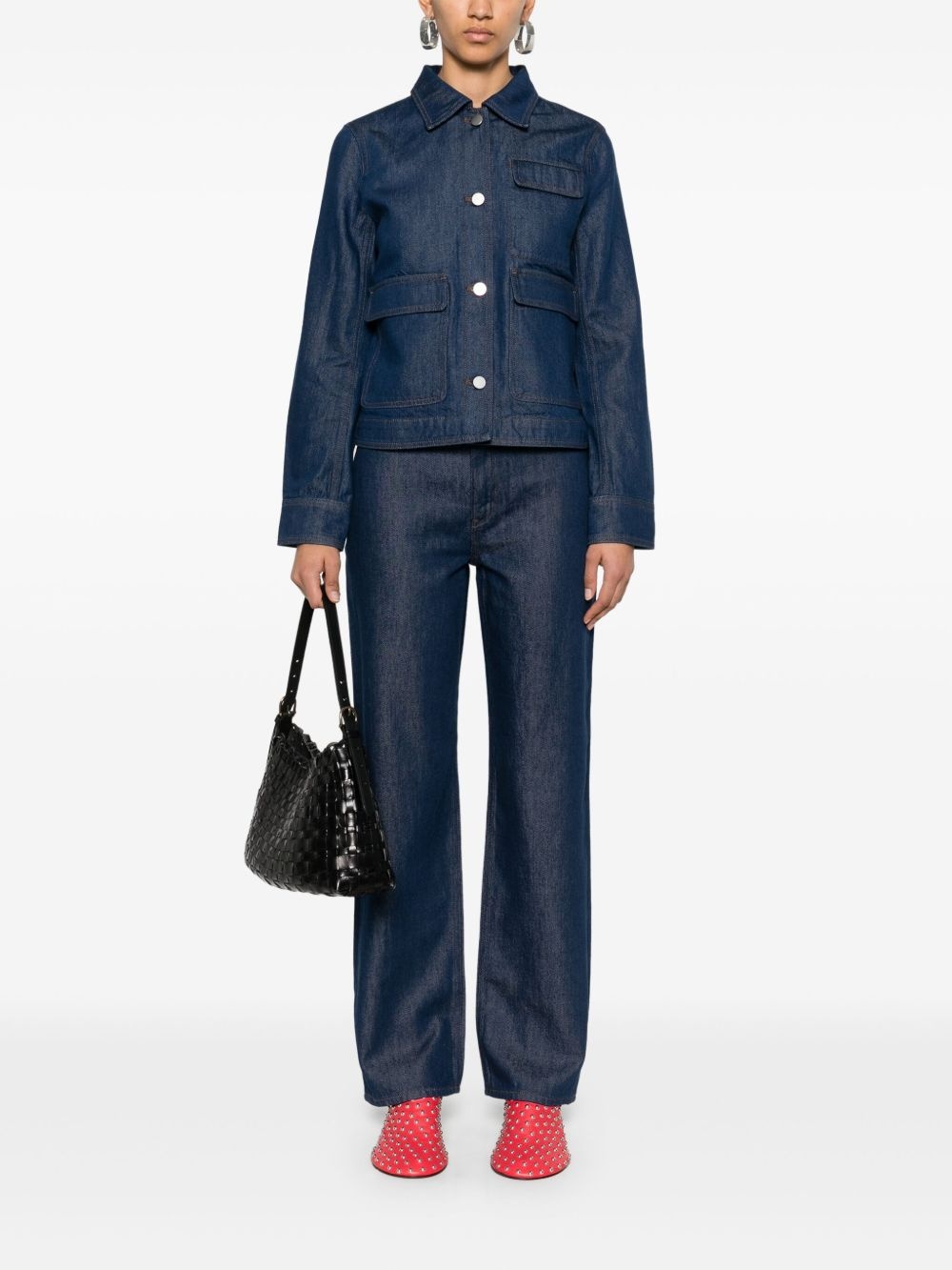 high-waist straight-leg jeans - 2